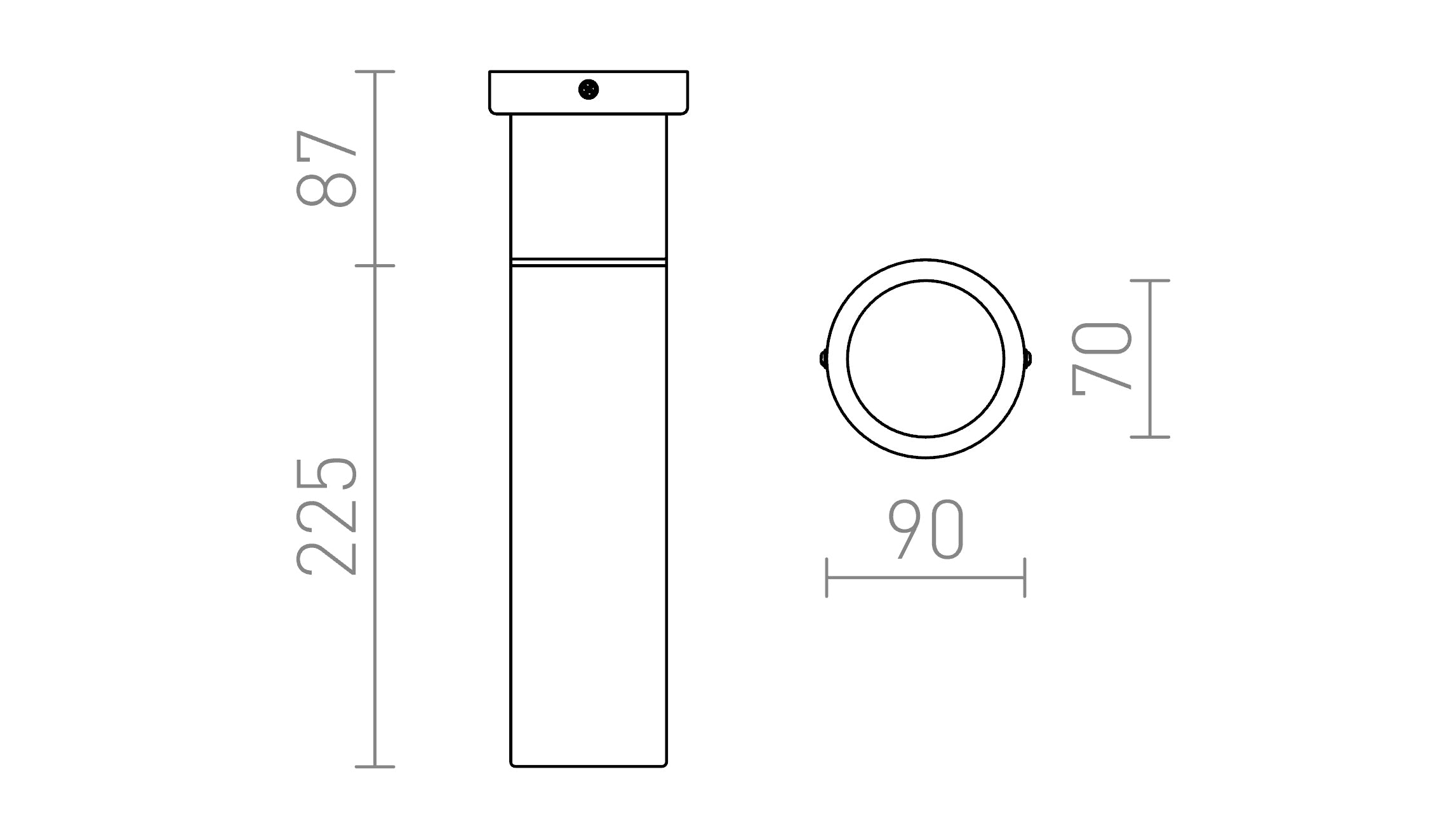 EIGHT da soffitto lampada - Product sketch