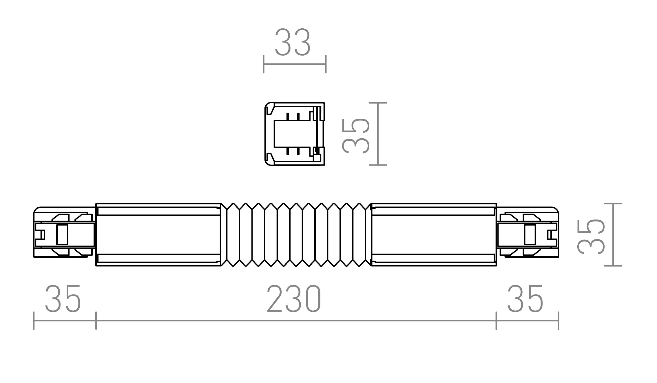 EUTRAC flex connector - Product sketch