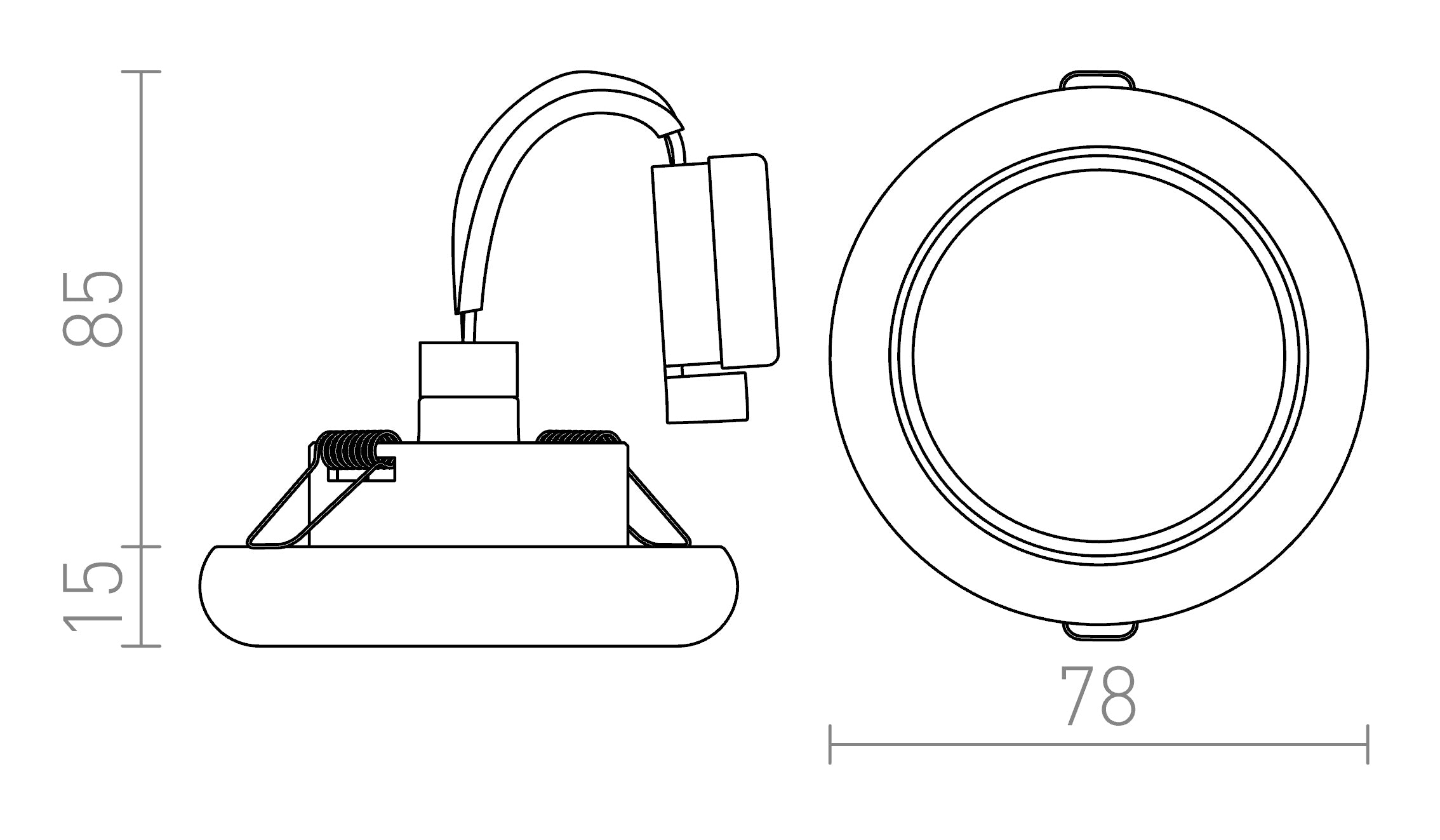 ESTA LED ugradna sa driverom - Product sketch