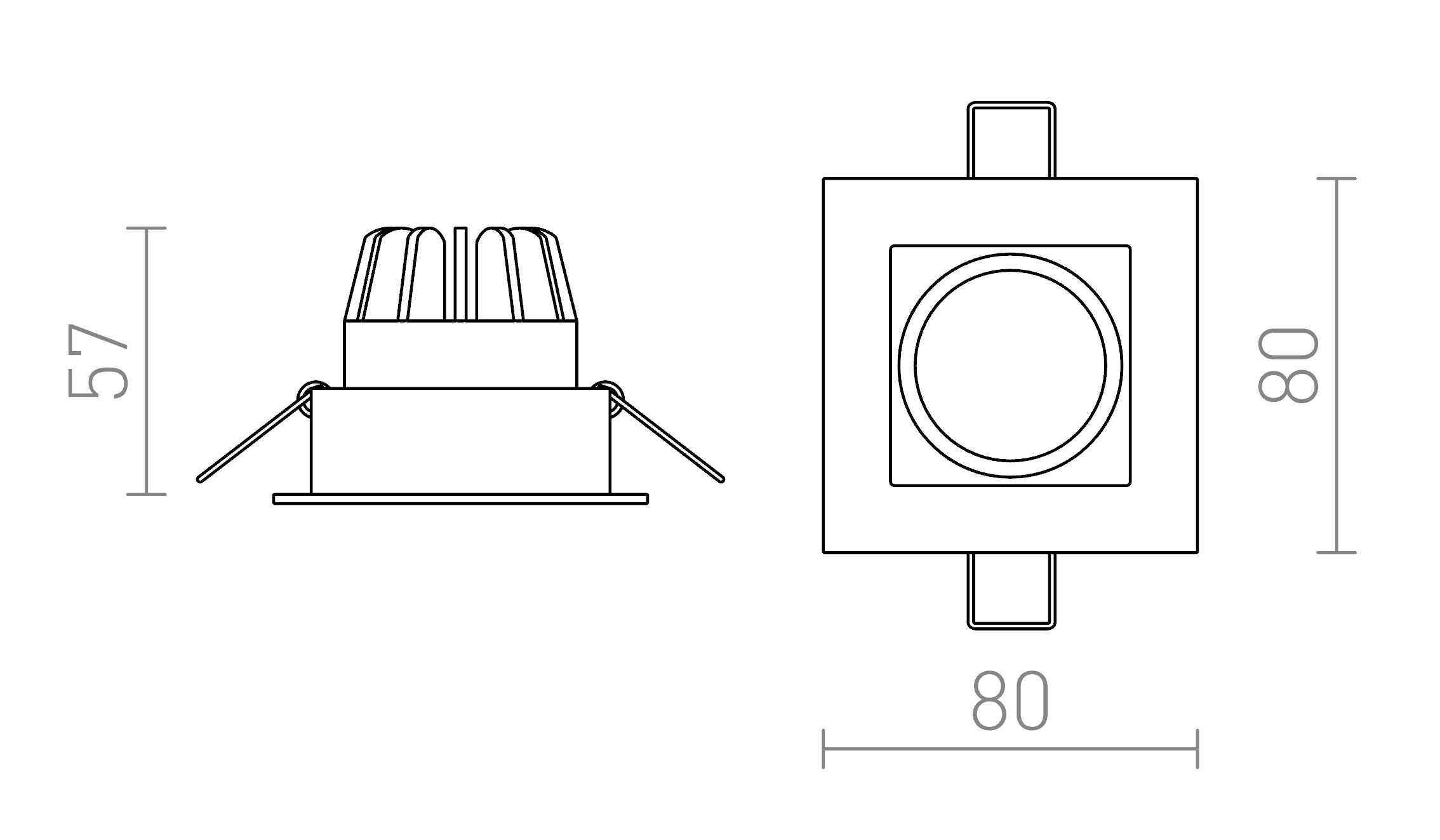 TECH I fixă lampă - Product sketch