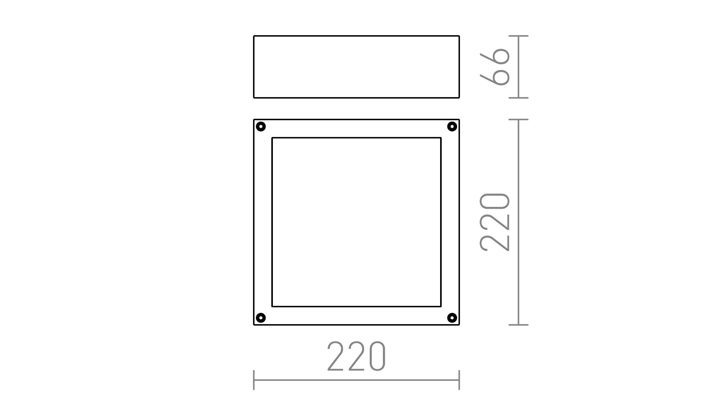 SCOTT stropna lampa - Product sketch