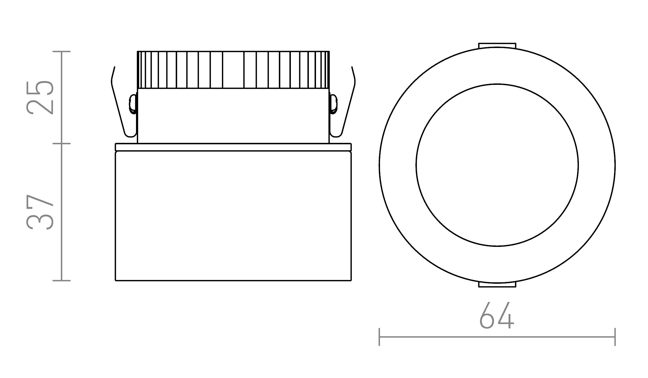 ERGO da incasso lampada - Product sketch