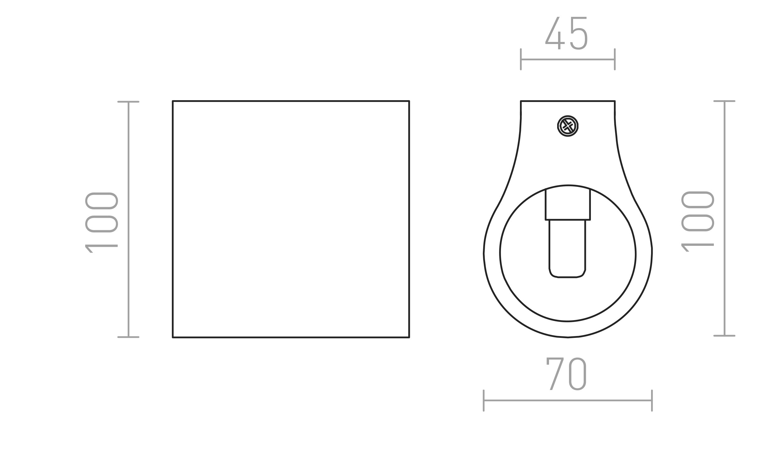 GINA S Wandleuchte lampe - Product sketch