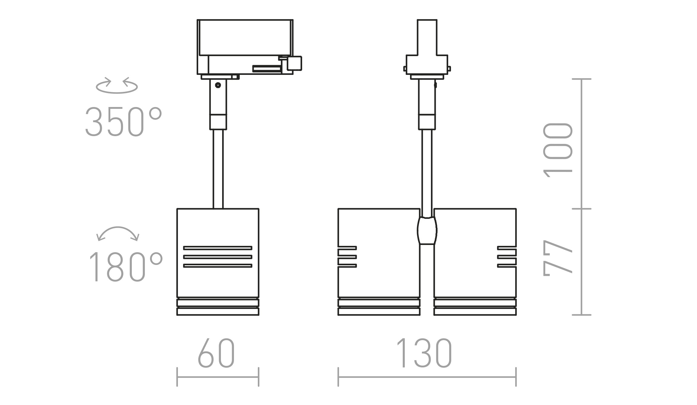 BEEBA II for 3-circuit tracks - Product sketch
