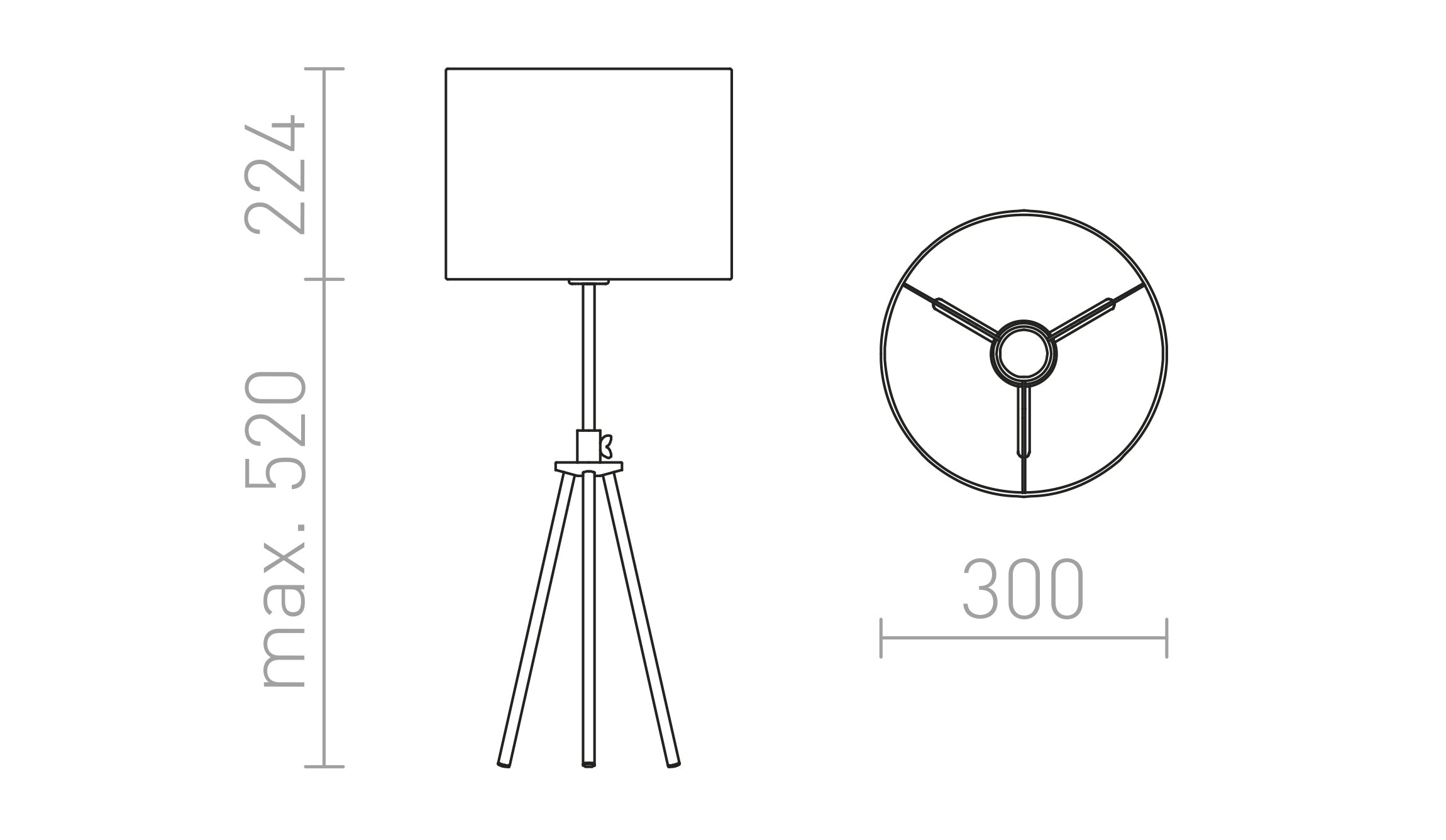 GARDETTE επιτραπέζιο λαμπτήρας - Product sketch