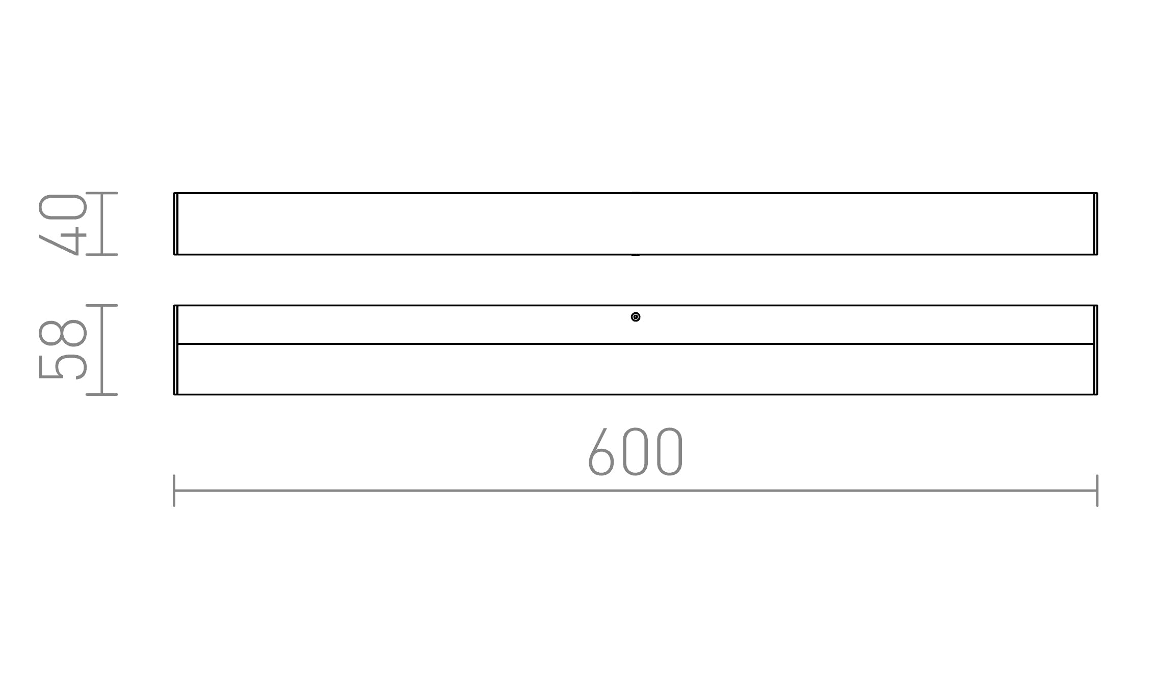 LEVIA 60 seinä lamppu - Product sketch