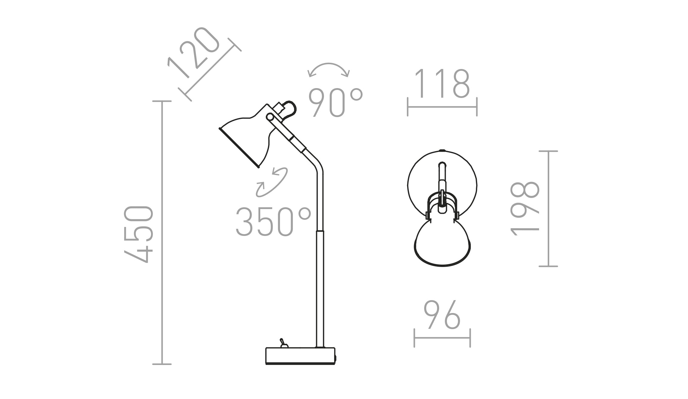 ROSITA table lamp - Product sketch