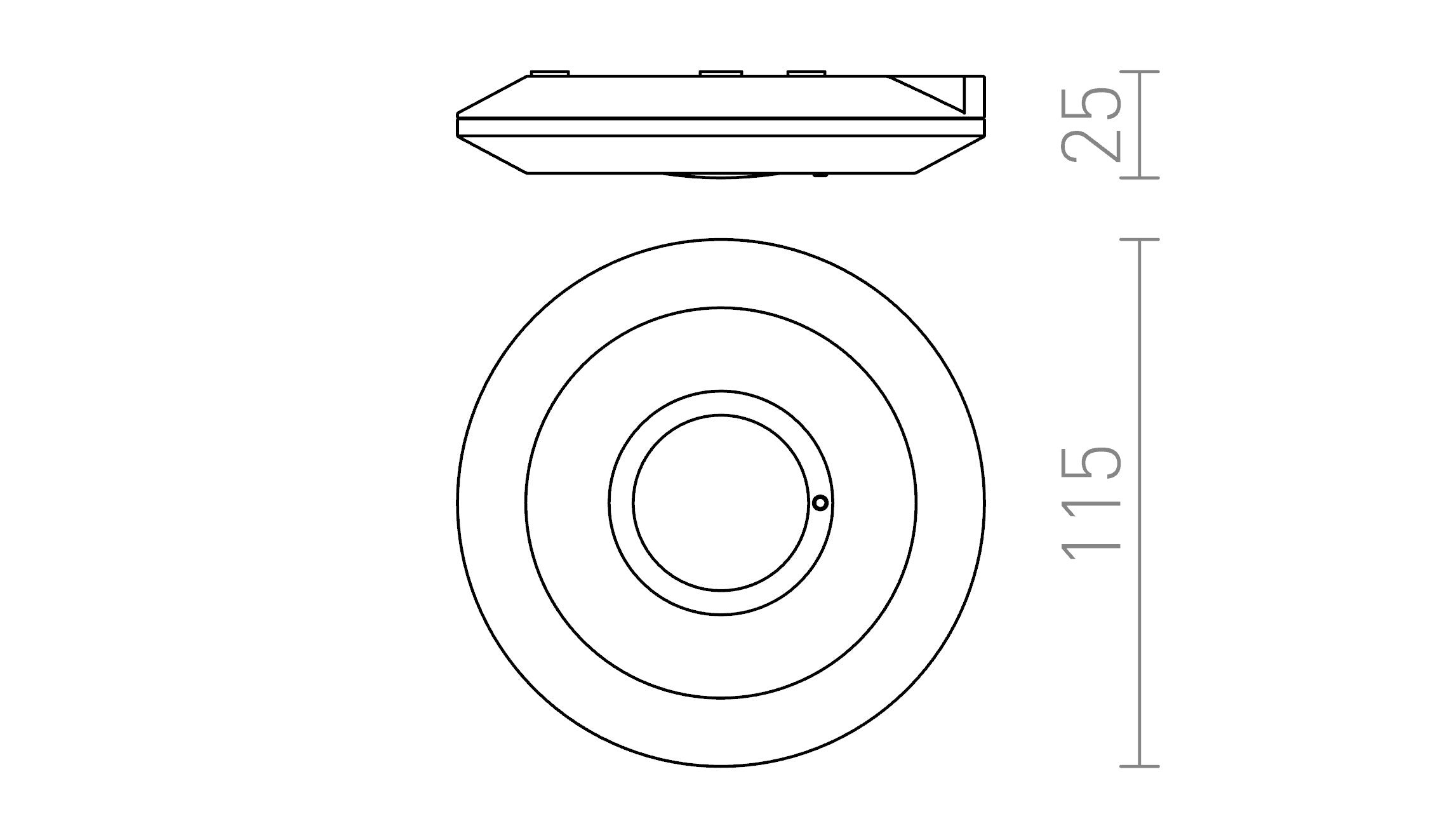 SENSOR de techo lámpara - Product sketch