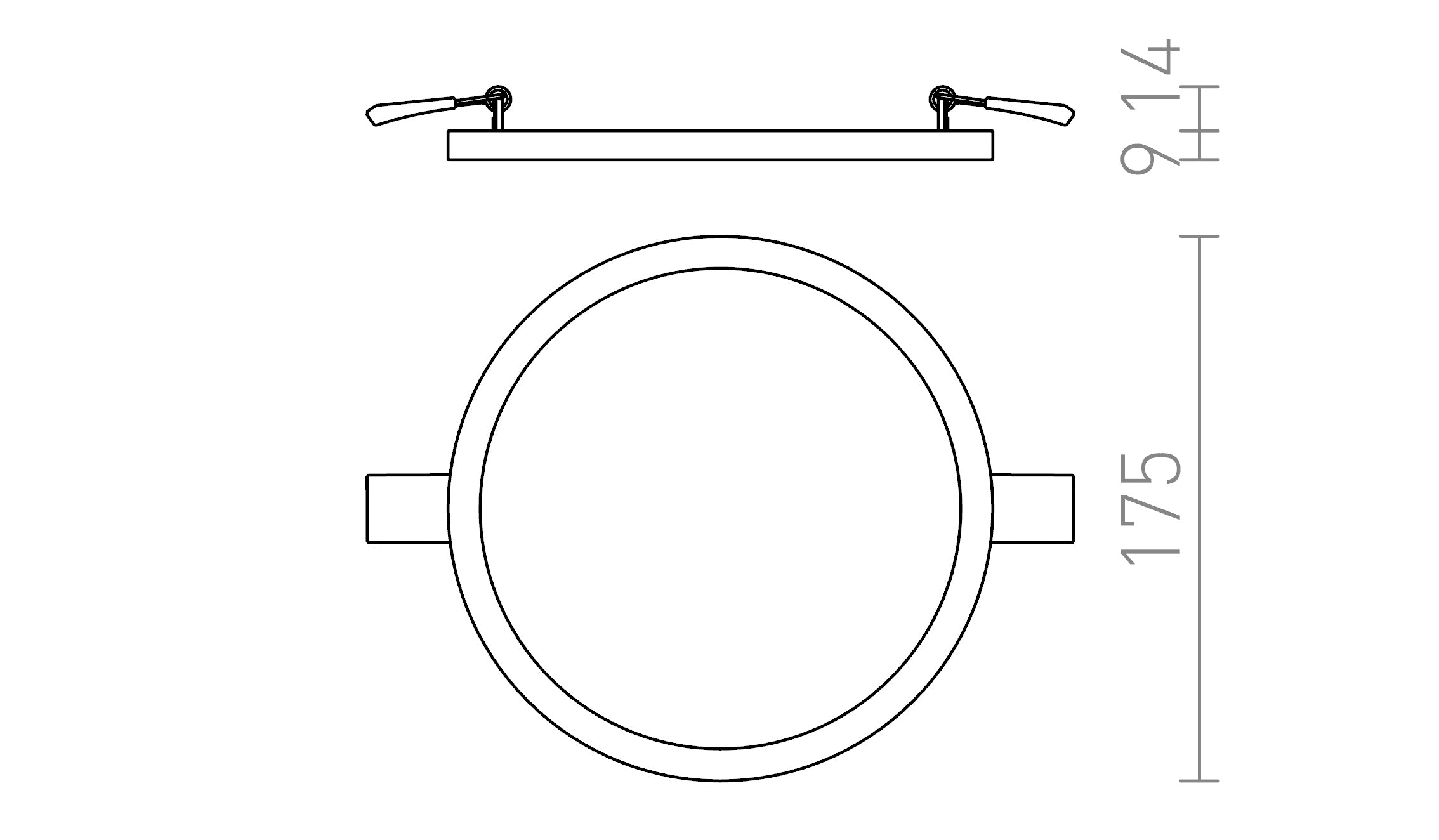 HUE R 17 ugradna lampa - Product sketch