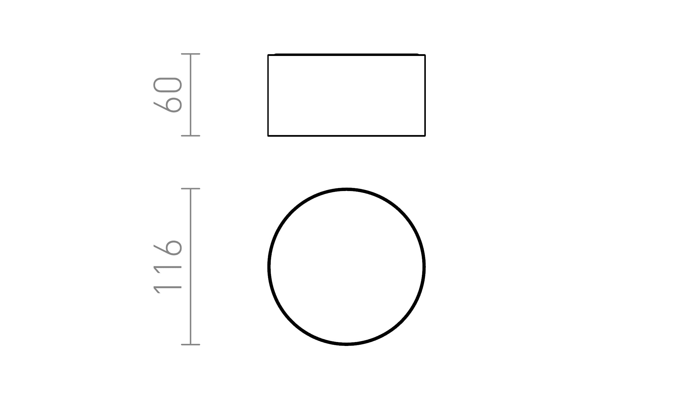 LARISA R 12 ceiling lamp - Product sketch