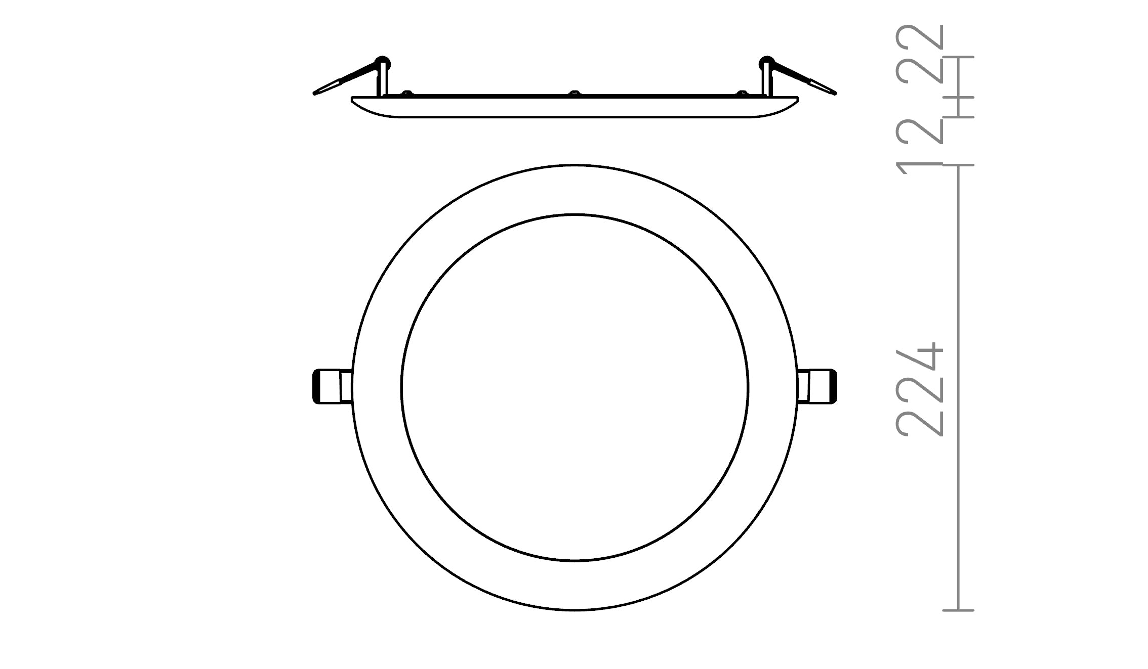 DADA 23 da incasso lampada - Product sketch