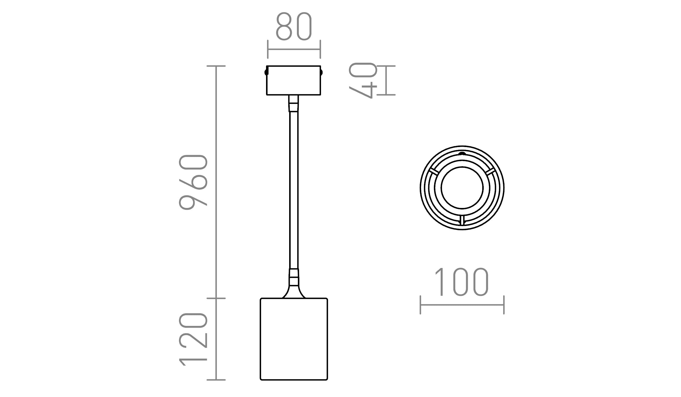 LOYD LED I stropna lampa - Product sketch