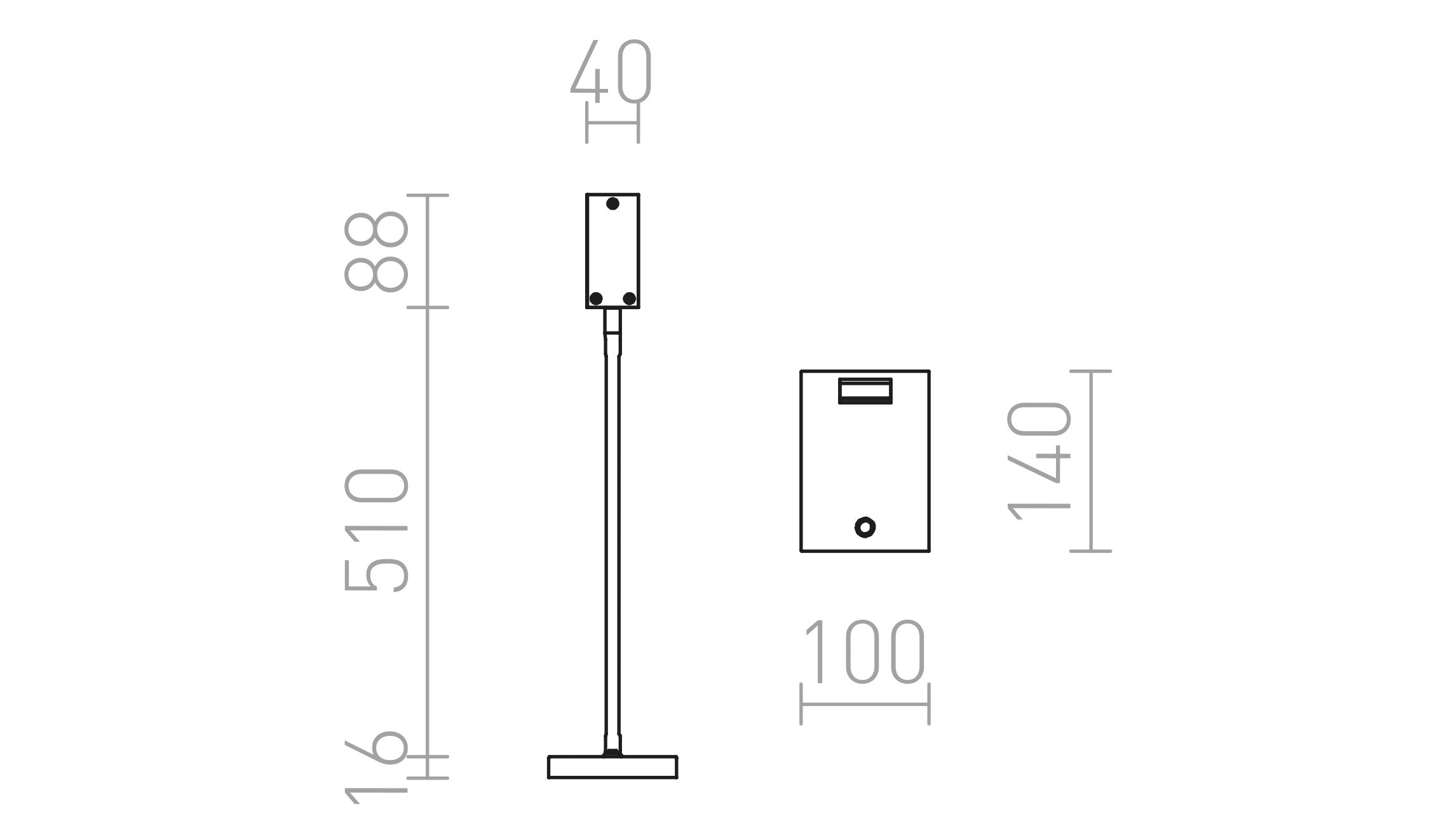 FRISCO T namizna svetilka lampa - Product sketch