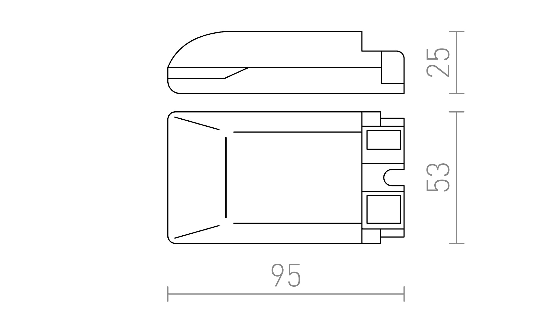 DRIVER LED 3x3W DIMB - Product sketch