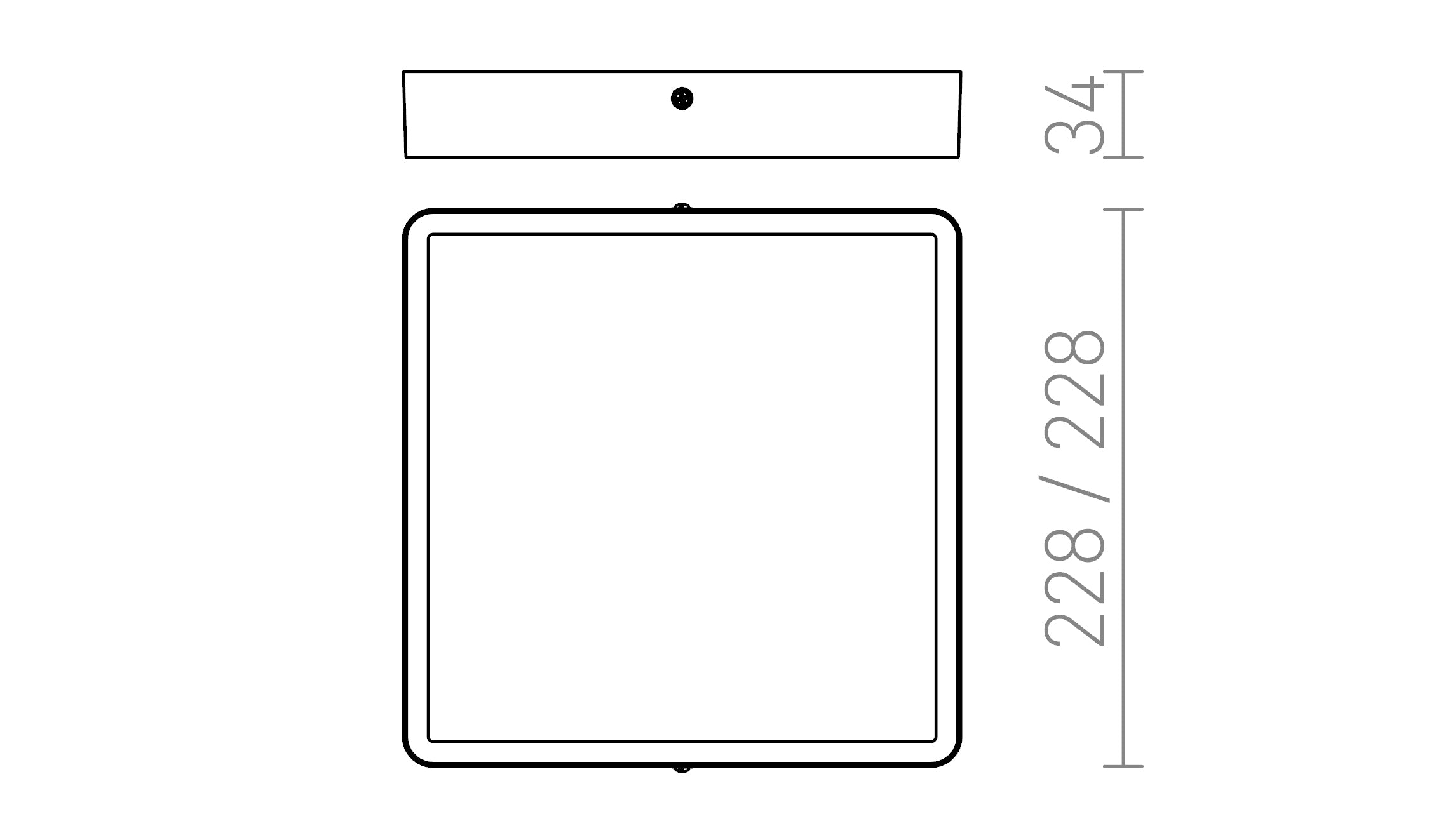HUE SQ 22 DIMM STROPNÍ - Schéma produktu