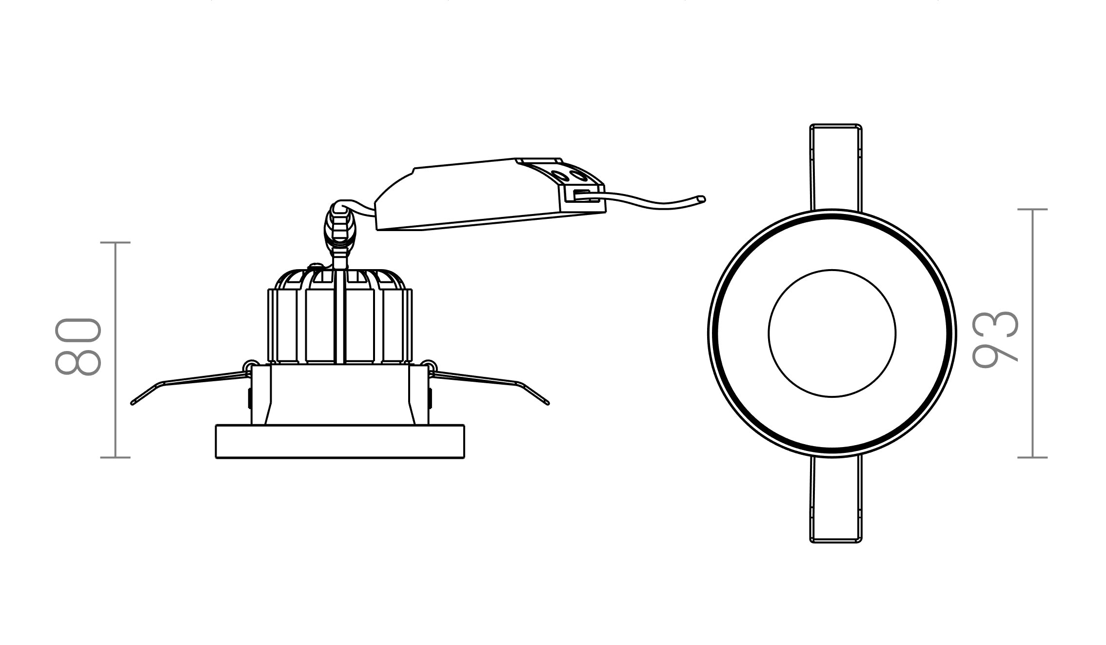 SHARM PLUS ugradna lampa - Product sketch