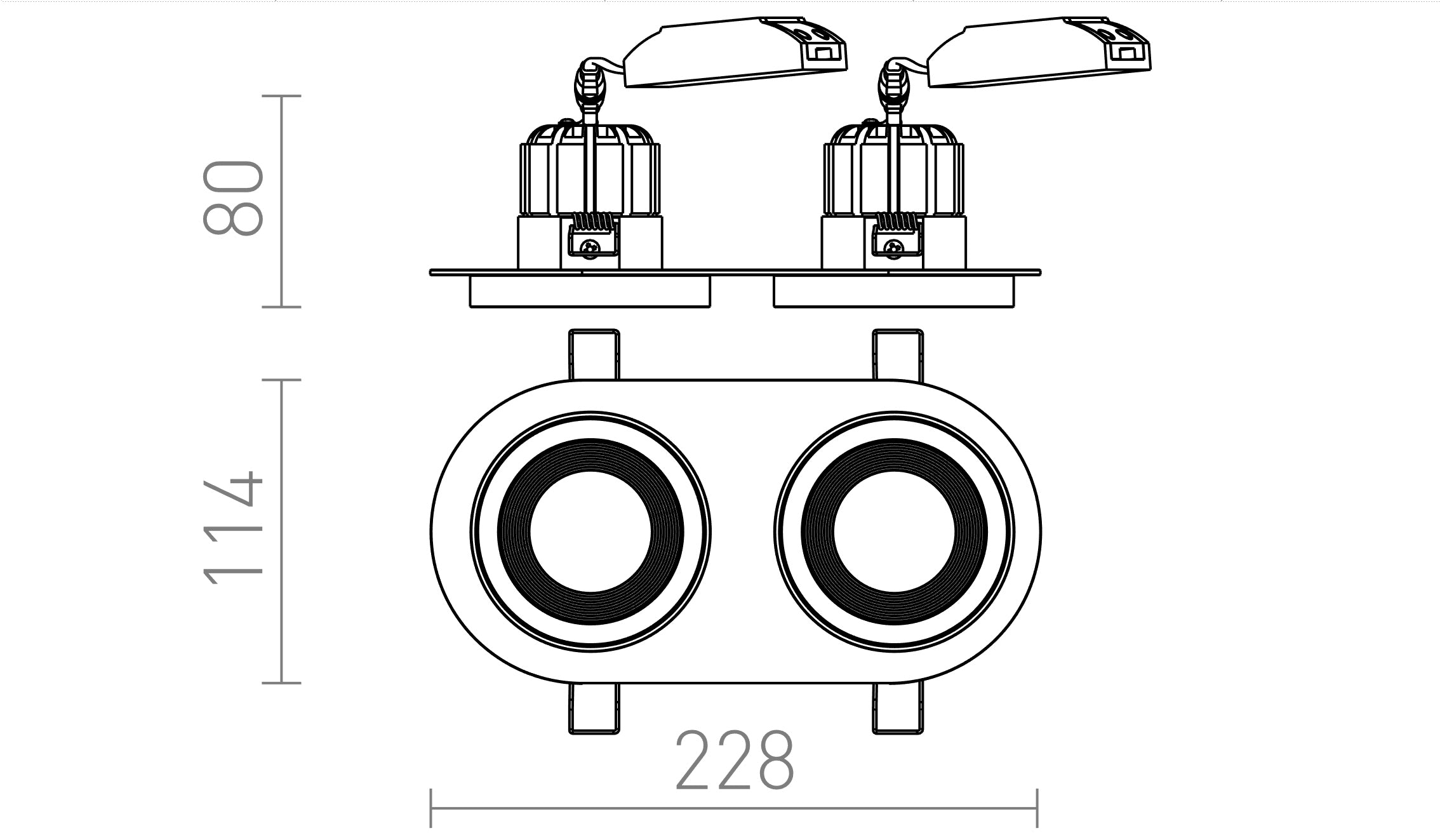 SHARM R II embutida lâmpada - Product sketch