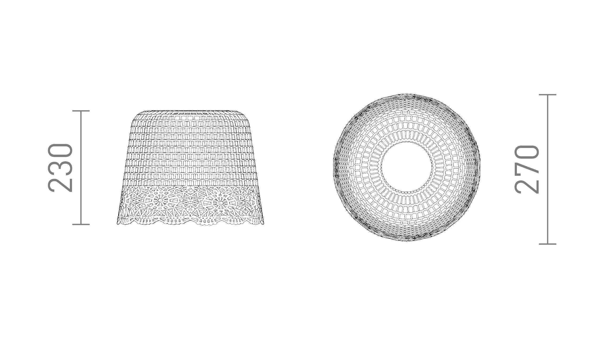 DAISY Hängeleuchtenschirm - Product sketch