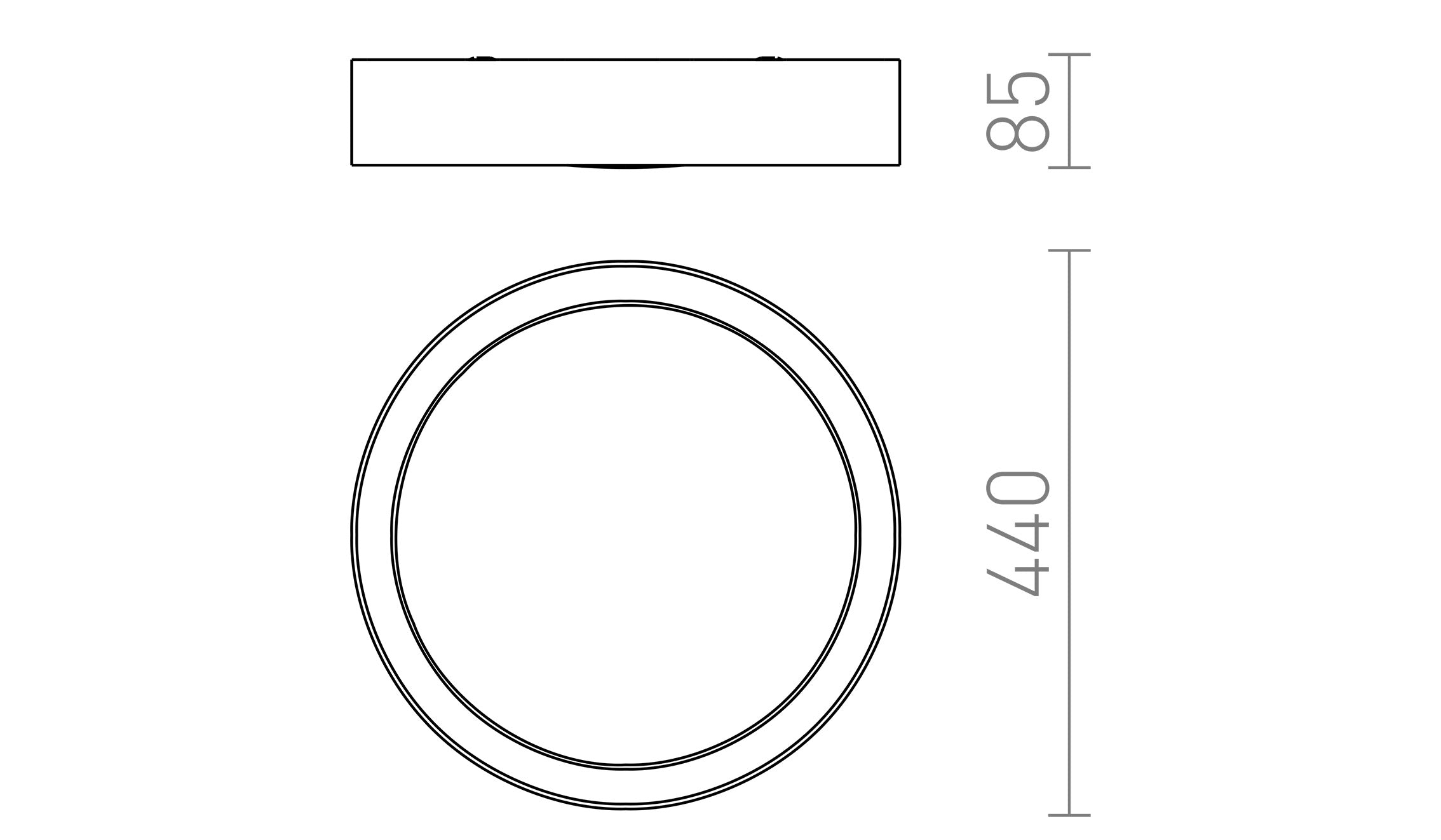 ALLEGRO 44 DIMM ceiling lamp - Product sketch