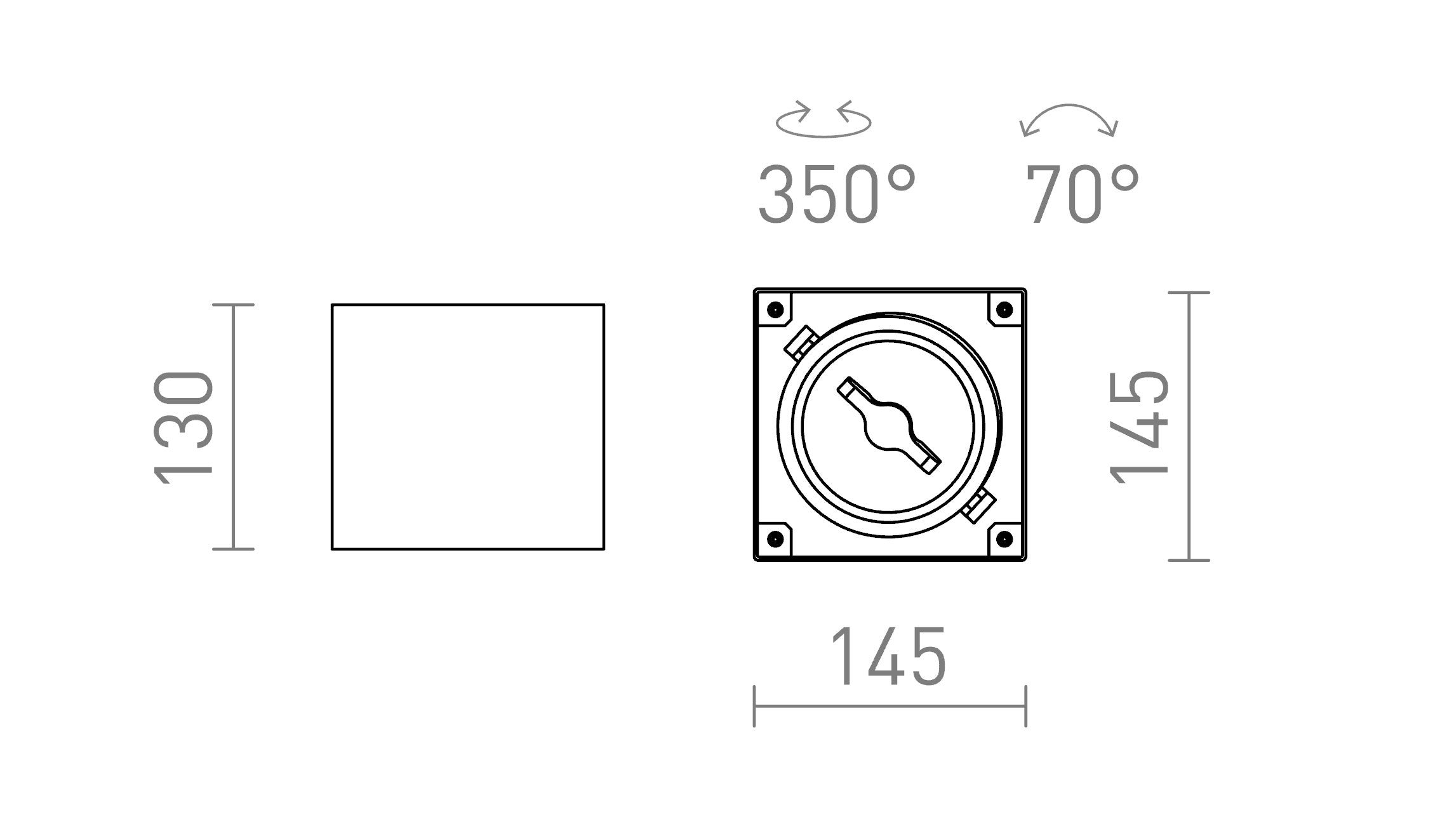 JAMES I DIMM stropna lampa - Product sketch