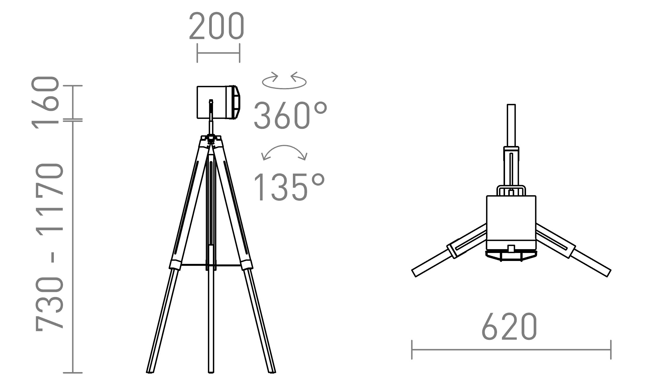 NAUTIC lampadaire lampe - Product sketch