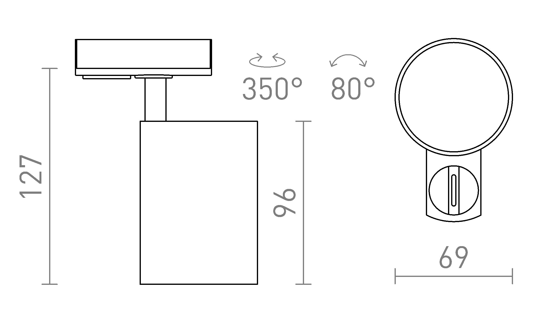CONNOR pour rail monophasé - Product sketch