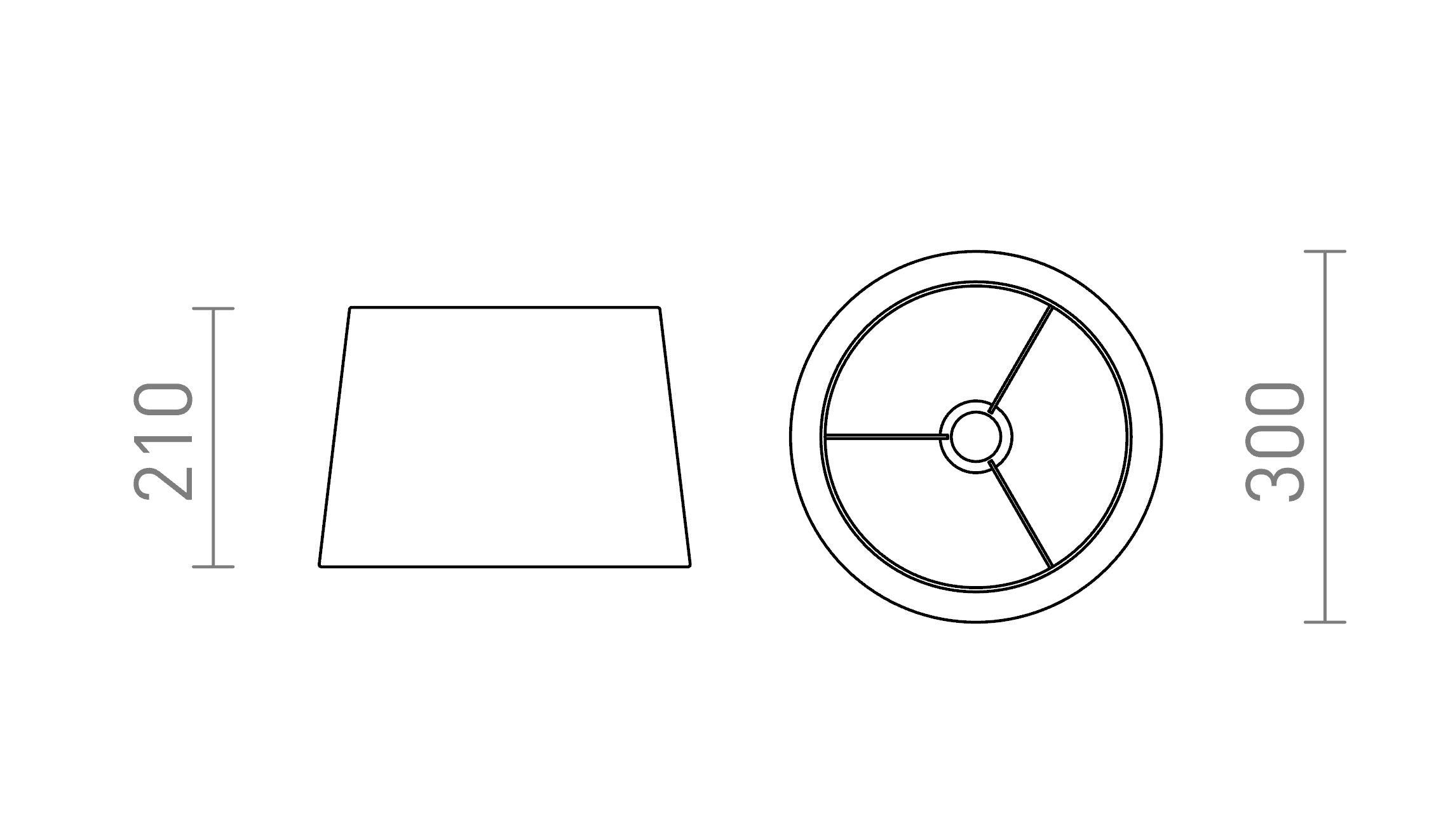 AMBITUS 30/21 namizni senčnik - Product sketch