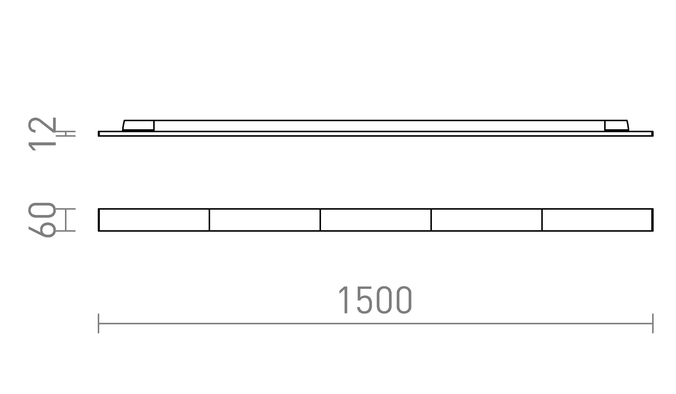 FLATLINE 150 for 3-circuit tracks - Product sketch