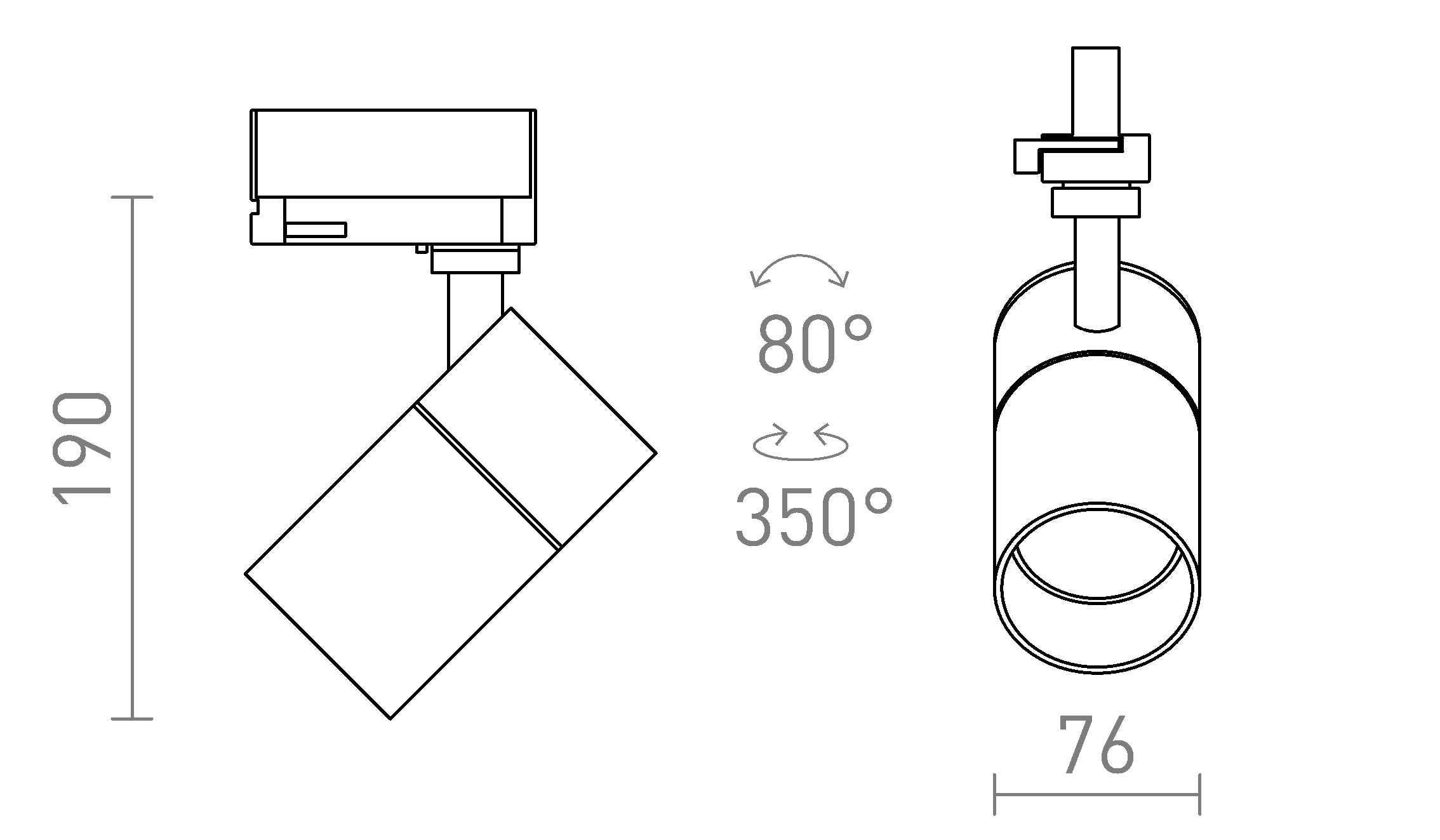WISH 20 DIMM for 3-circuit tracks - Product sketch
