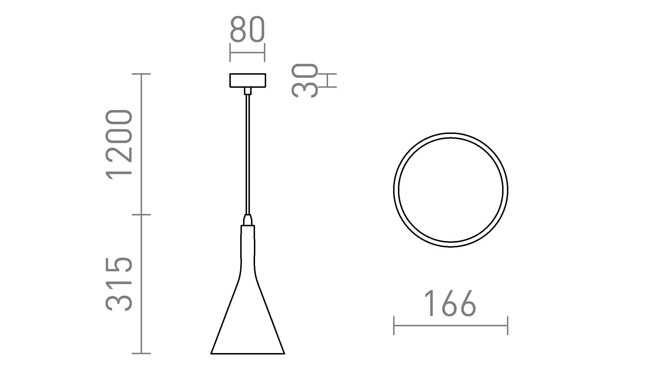 ELLA Κρεμαστό λαμπτήρας - Product sketch