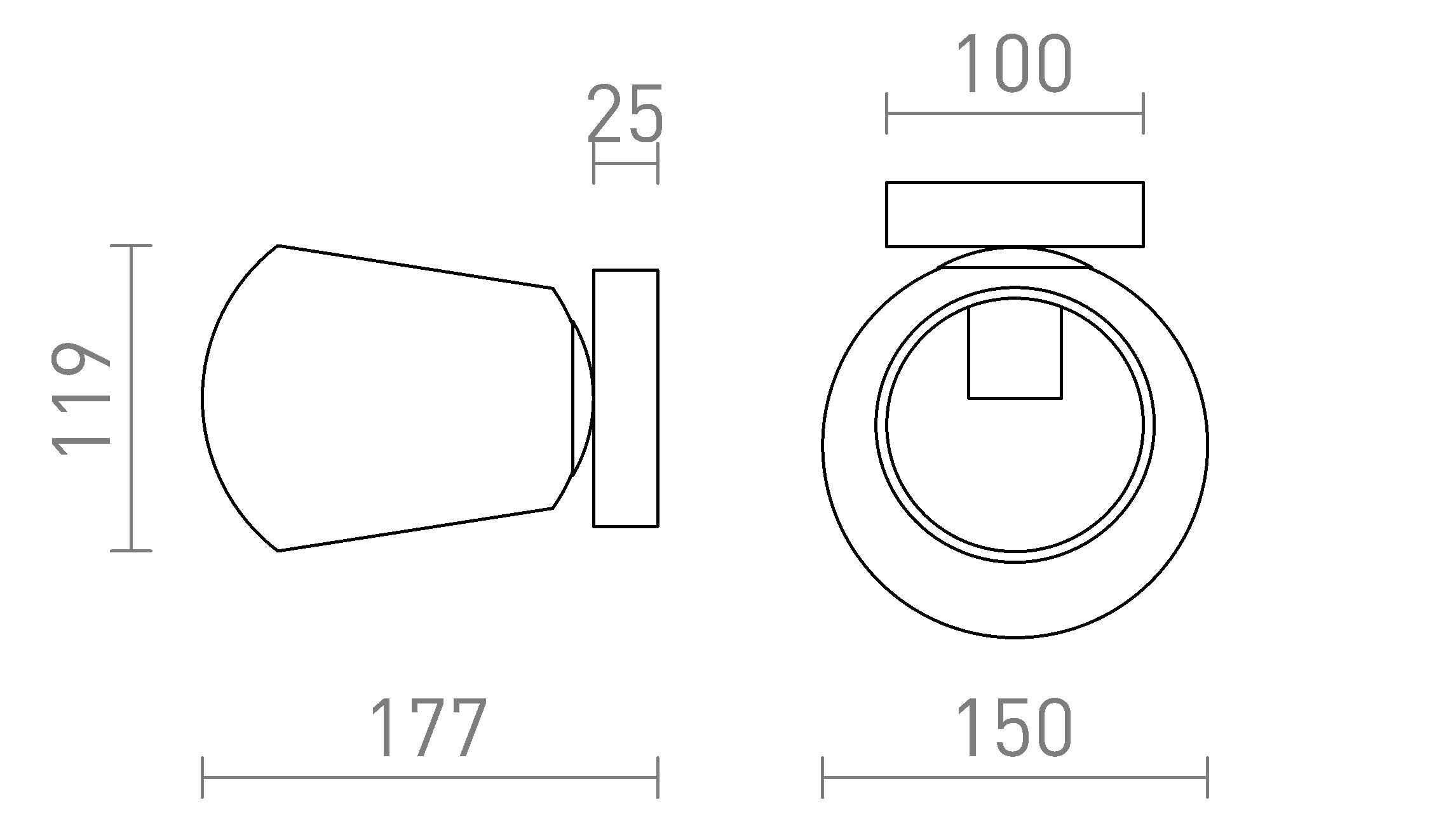 SOLARIS montažna lampa - Product sketch