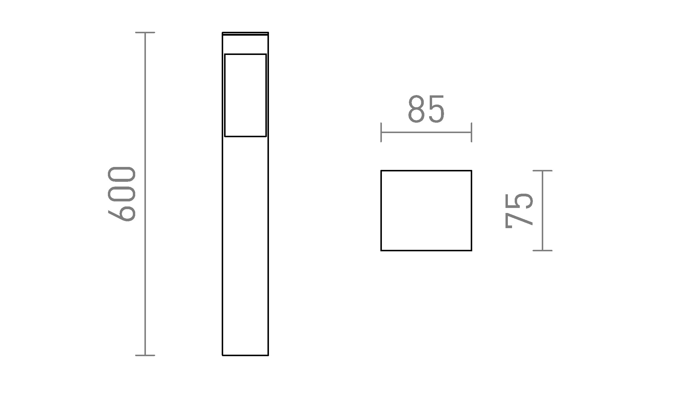 TORIN 60 podna lampa - Product sketch