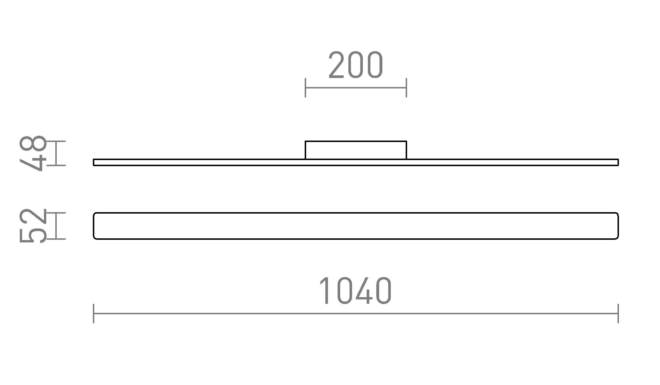 BONAREA 104 zidna lampa - Product sketch