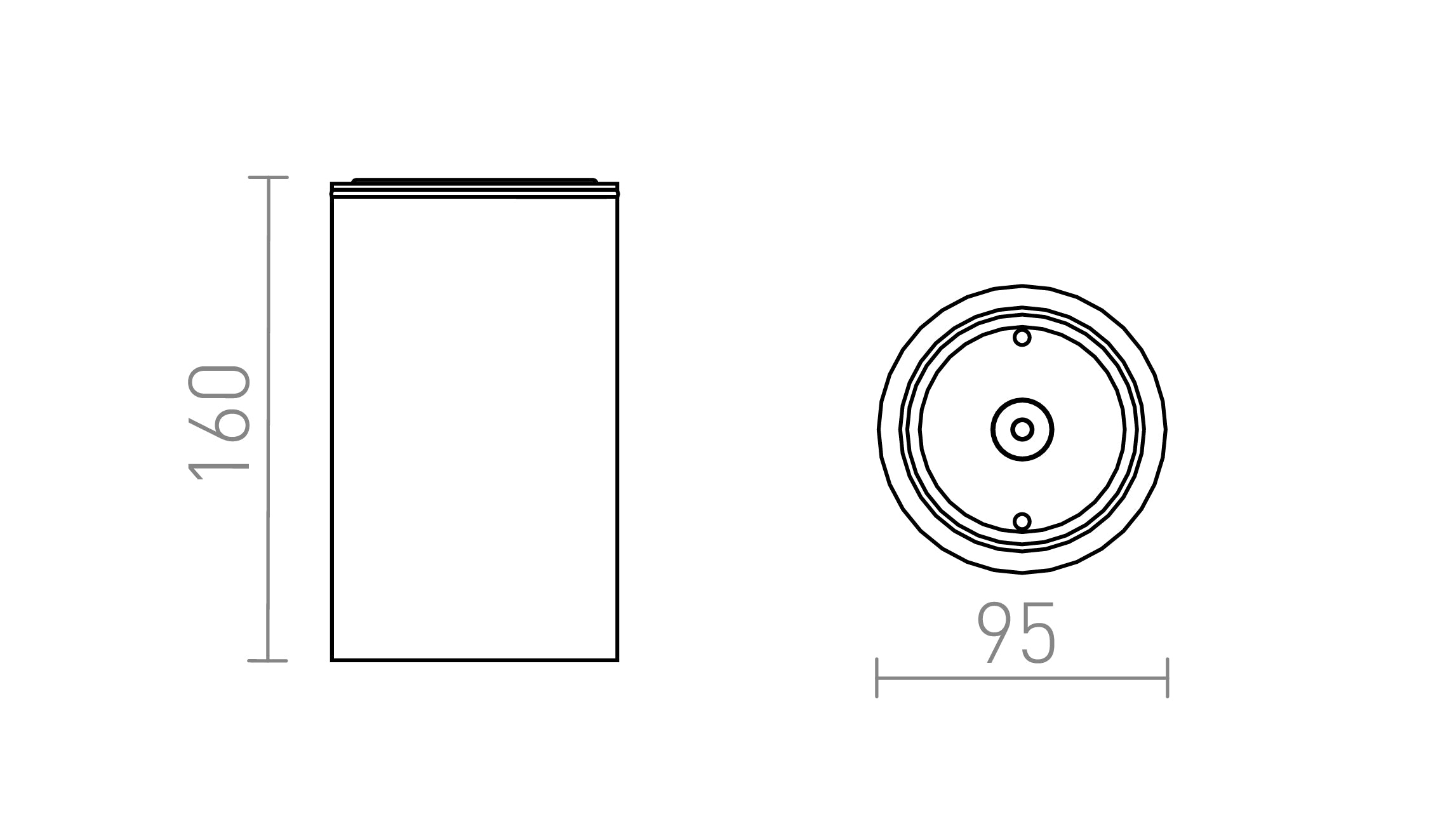 DUNE E27 stropna lampa - Product sketch