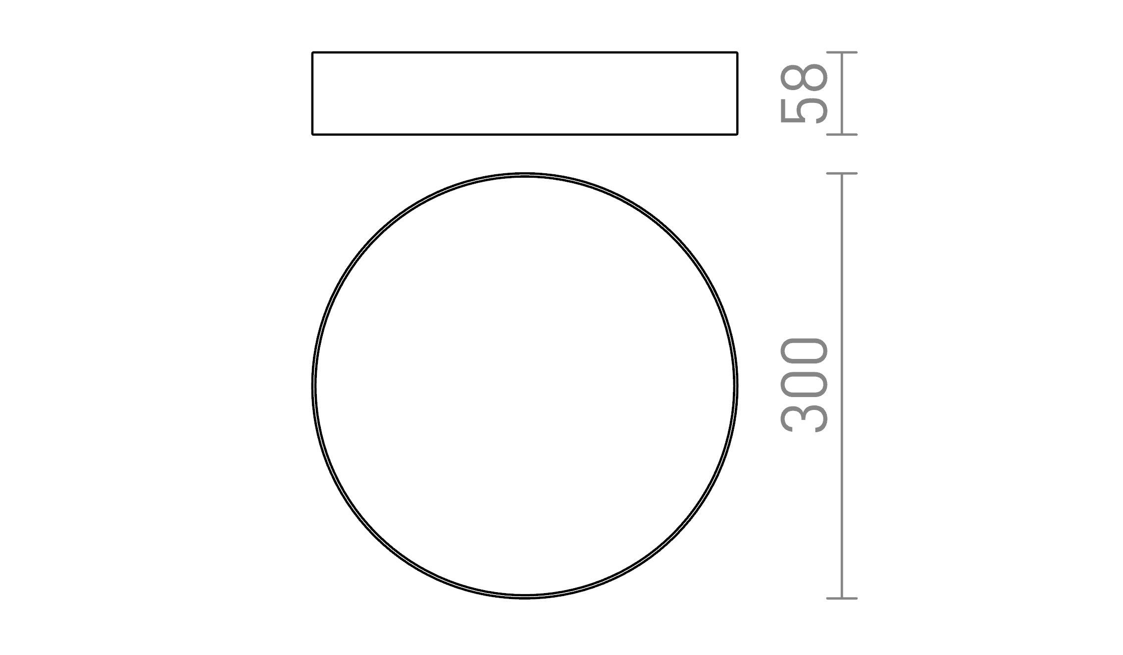 LARISA R 30 DIMM ceiling lamp - Product sketch