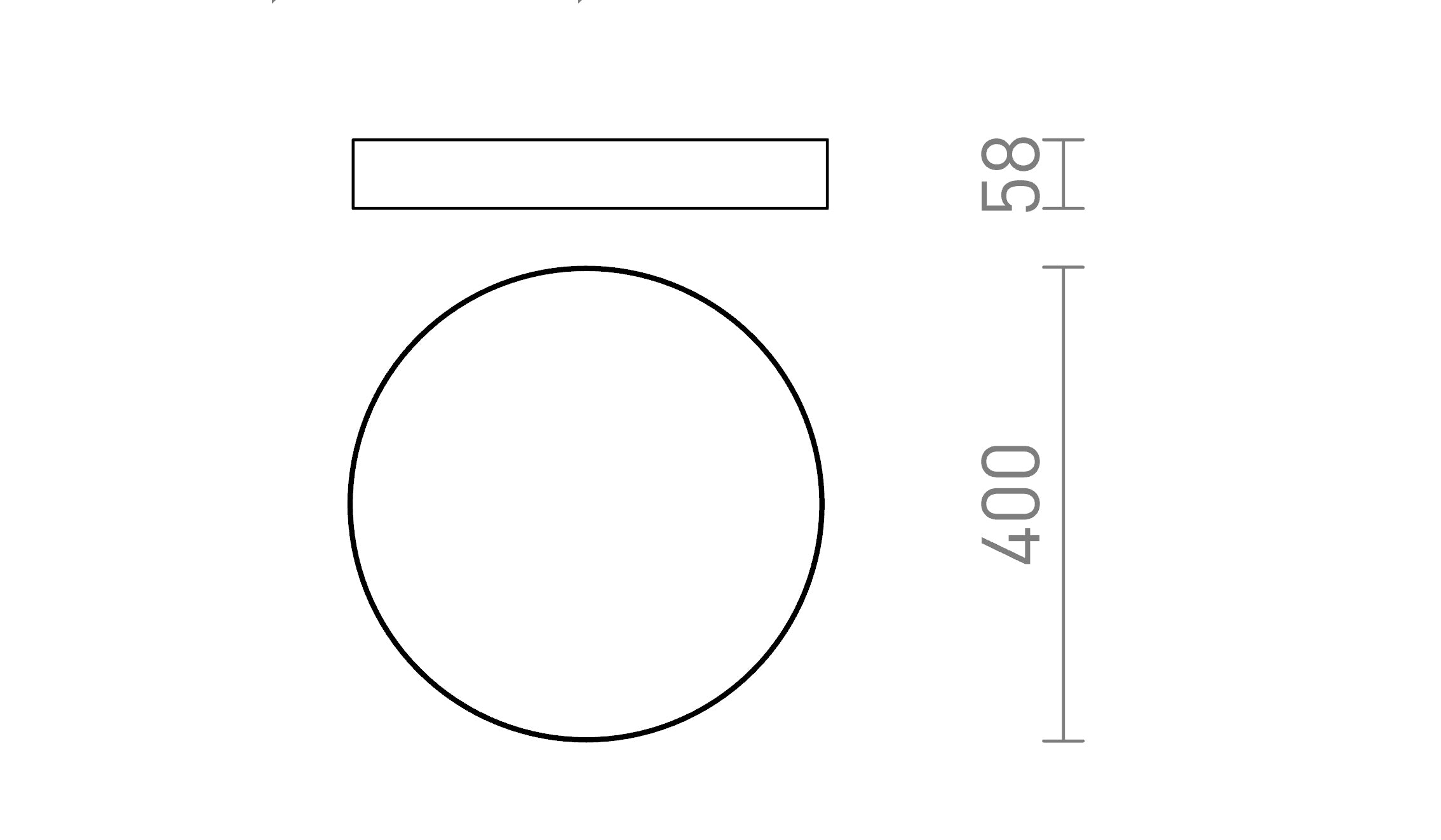 LARISA R 40 DIMM da soffitto lampada - Product sketch