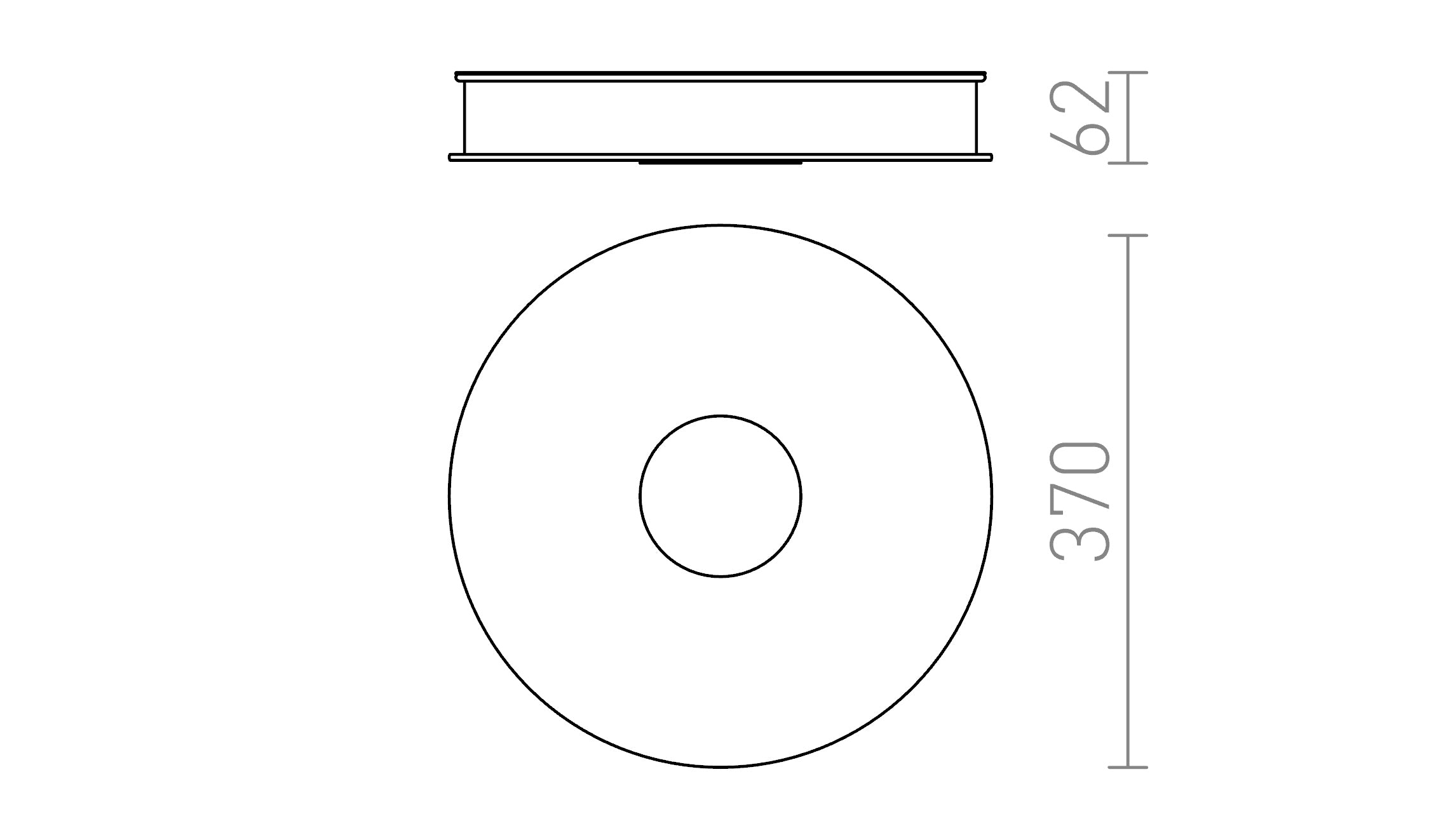 ASTERI LED stropna lampa - Product sketch