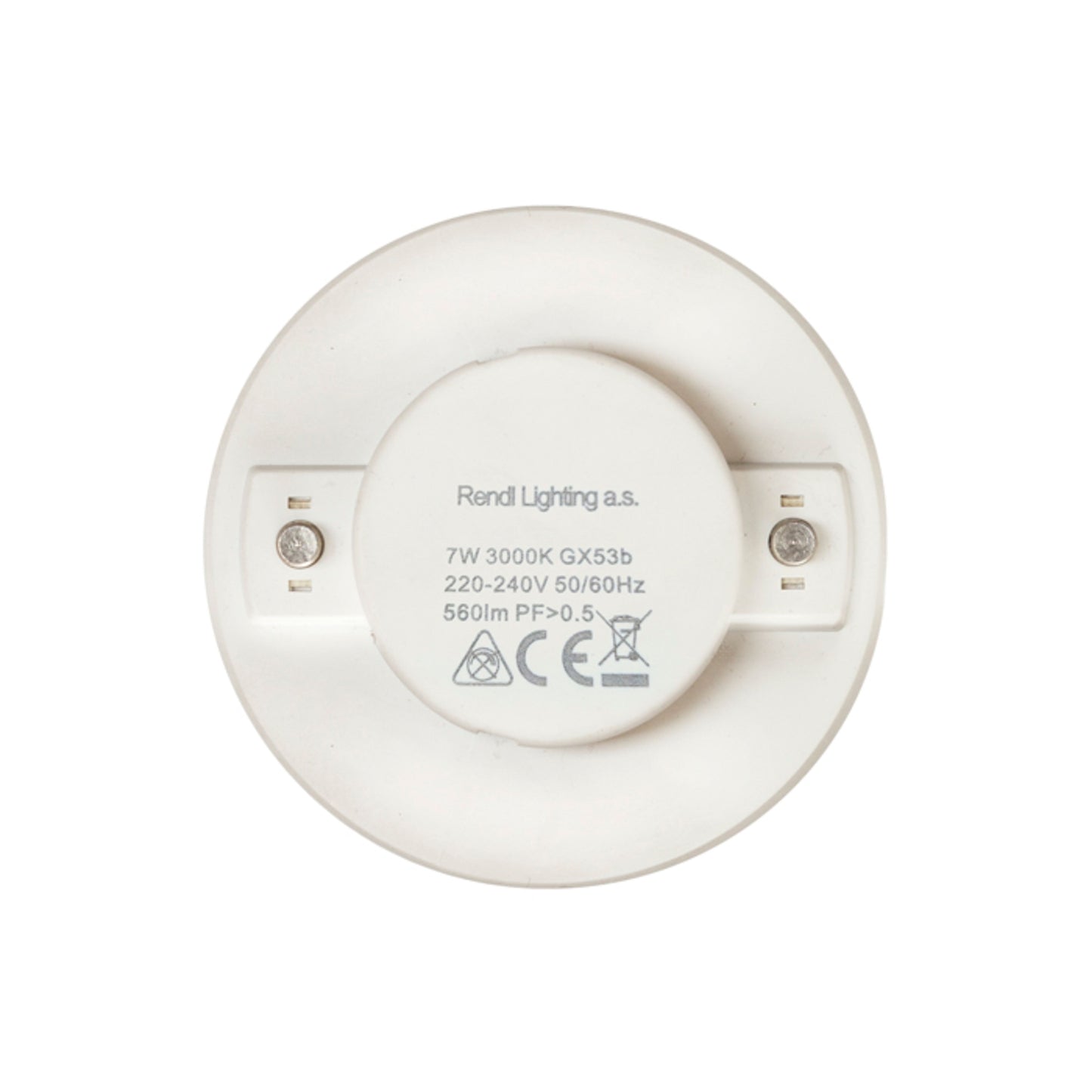 RENDL light source PUC lightsource 230V GX53 LED 7W 105° 3000K G12340 4