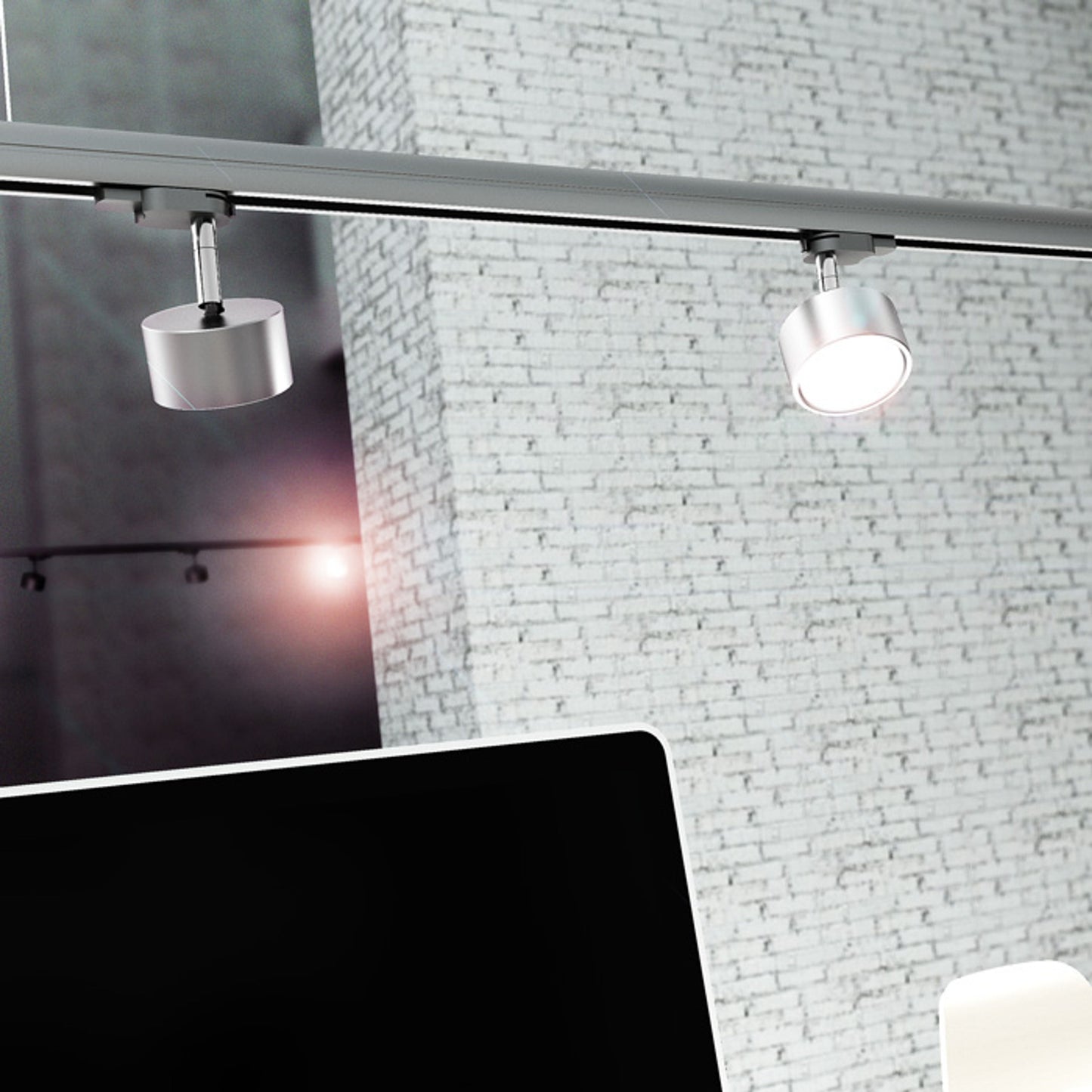 RENDL 3-circuit track system PIXIE for 3-circuit tracks silver grey chrome 230V LED GX53 7W R10640 6