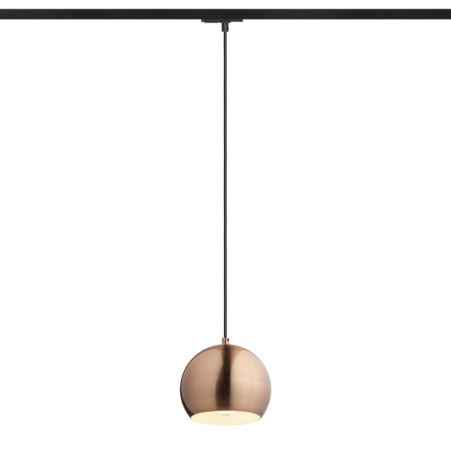 RENDL 1-circuit track system AGNETA for 1-circuit tracks pendant brushed copper 230V LED E27 11W R13973 1