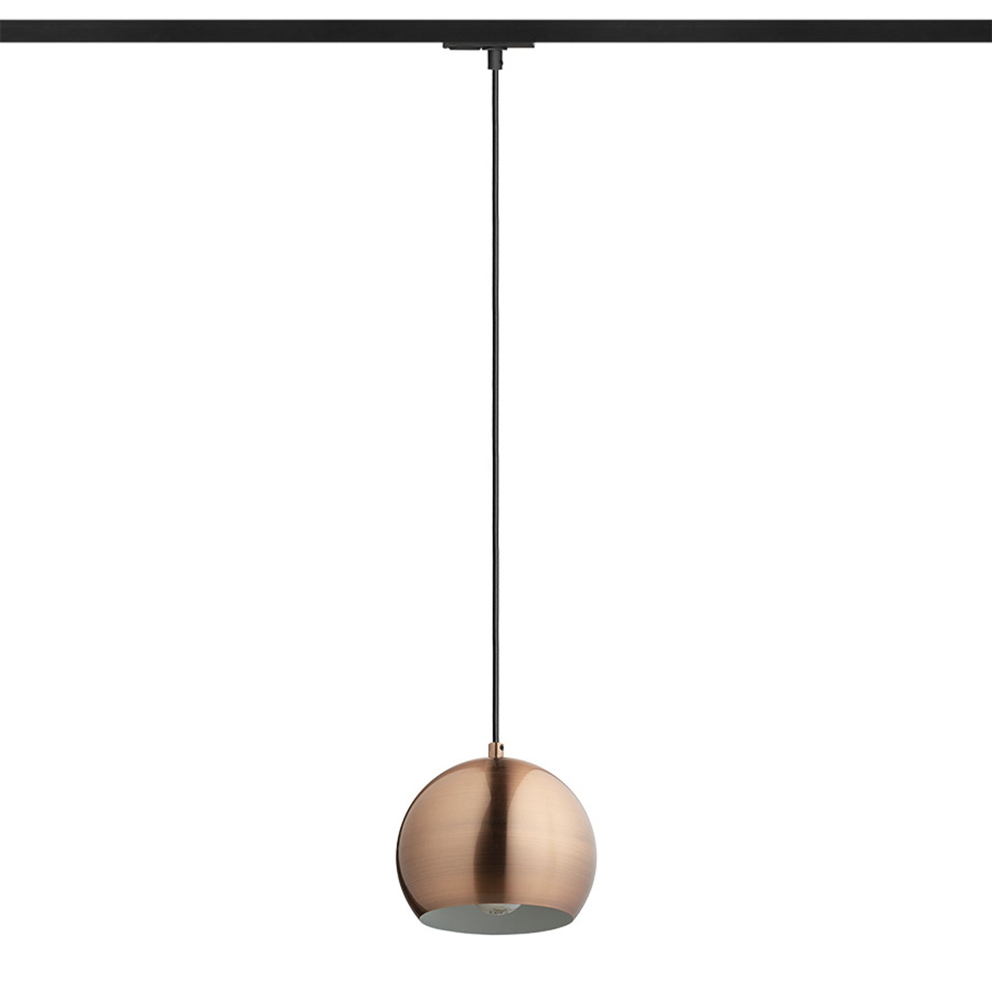 RENDL 1-circuit track system AGNETA for 1-circuit tracks pendant brushed copper 230V LED E27 11W R13973 2