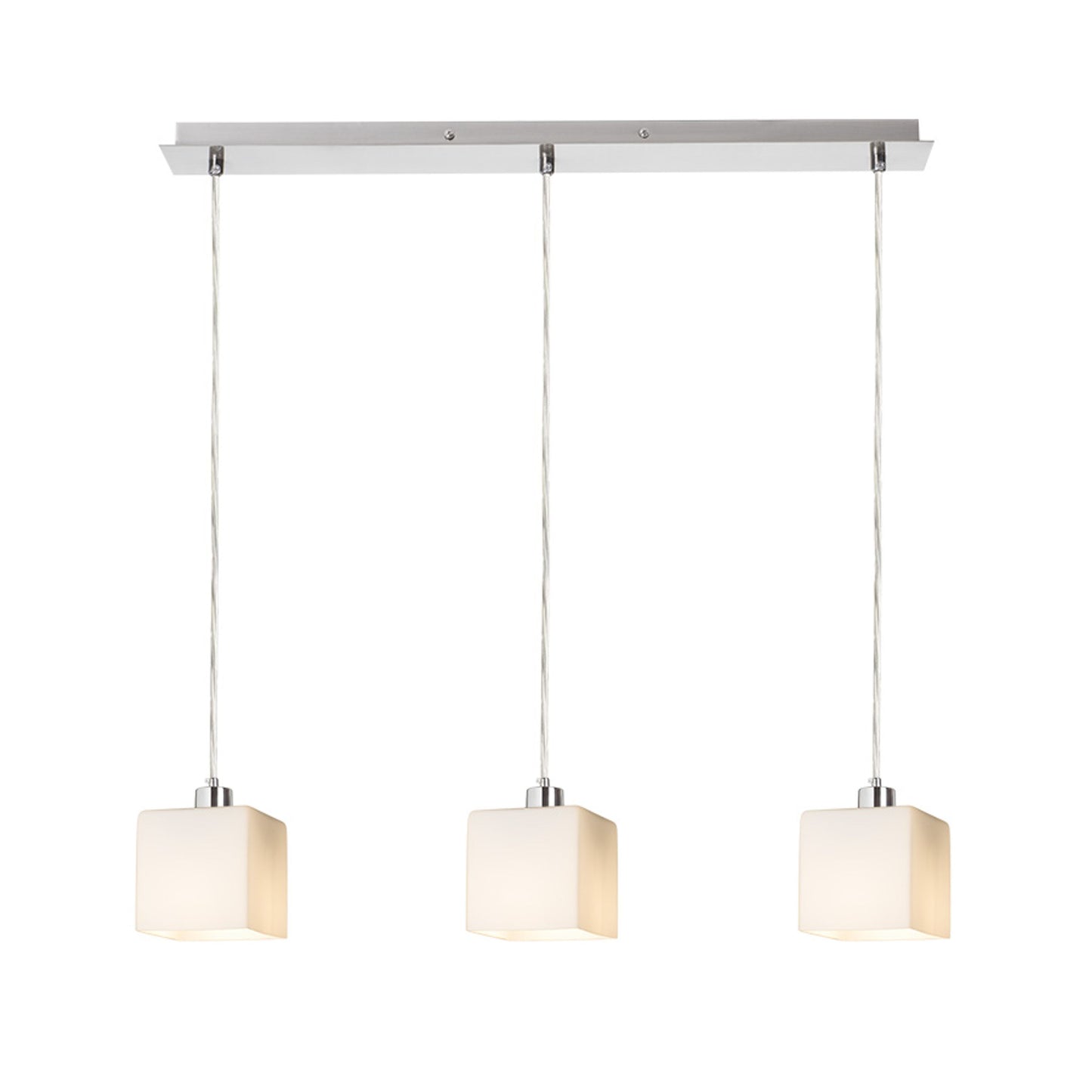 RENDL pendant lamp DADOS III 60 pendant opal-colored glass/matt nickel 230V LED E27 3x11W R14019 2