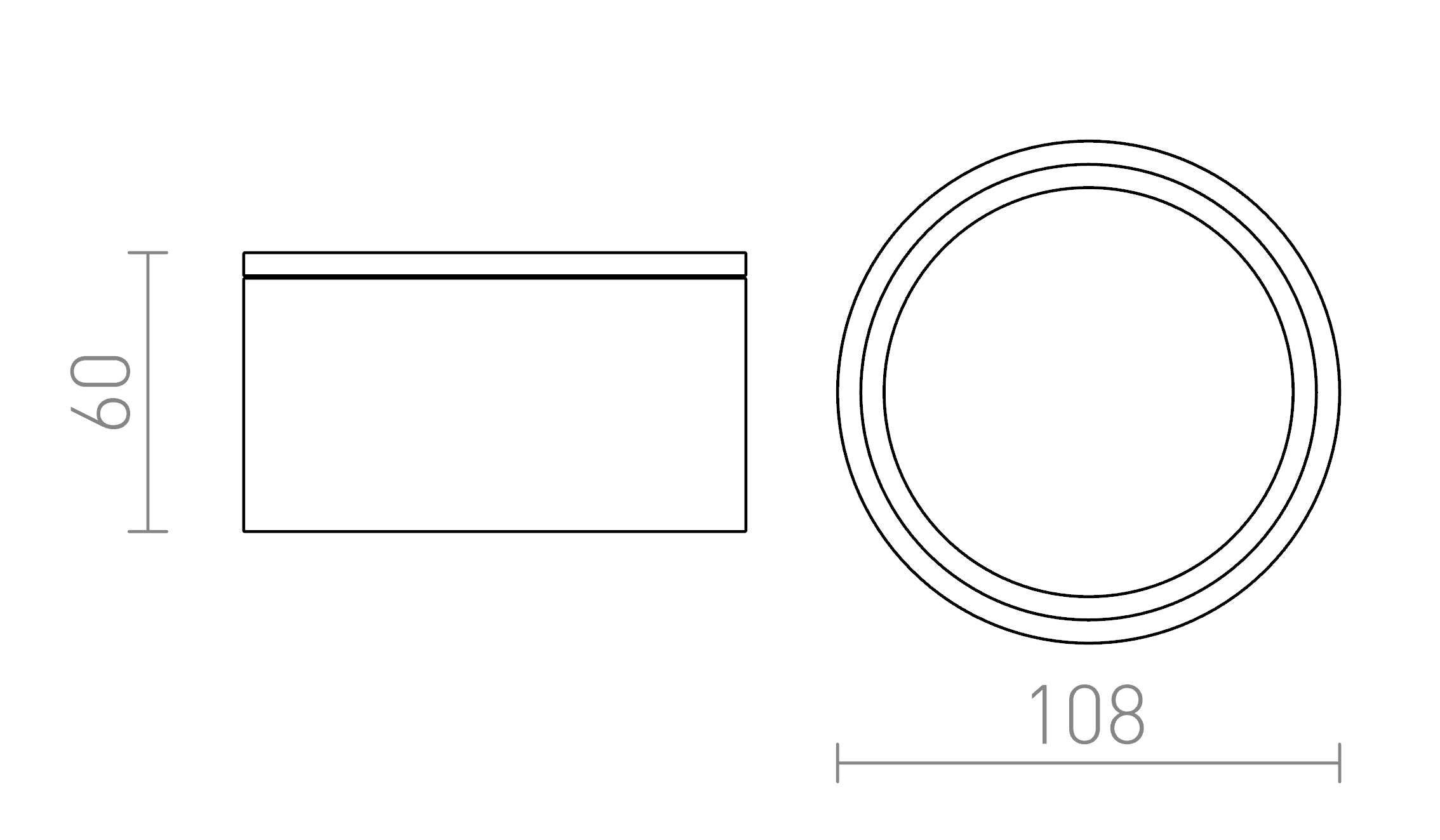 MERIDO  stropna lampa - Product sketch