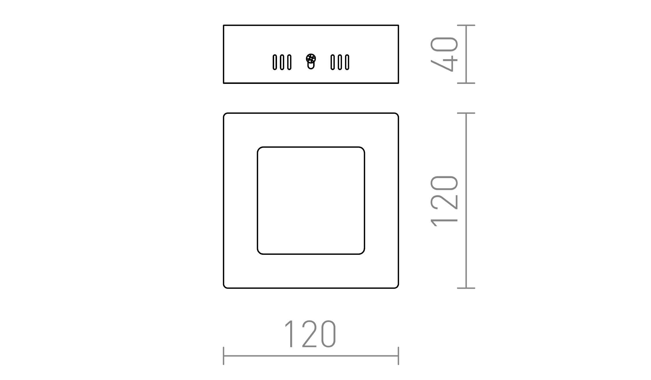 SLENDER SQ 12 MONTAŽNA - Product sketch