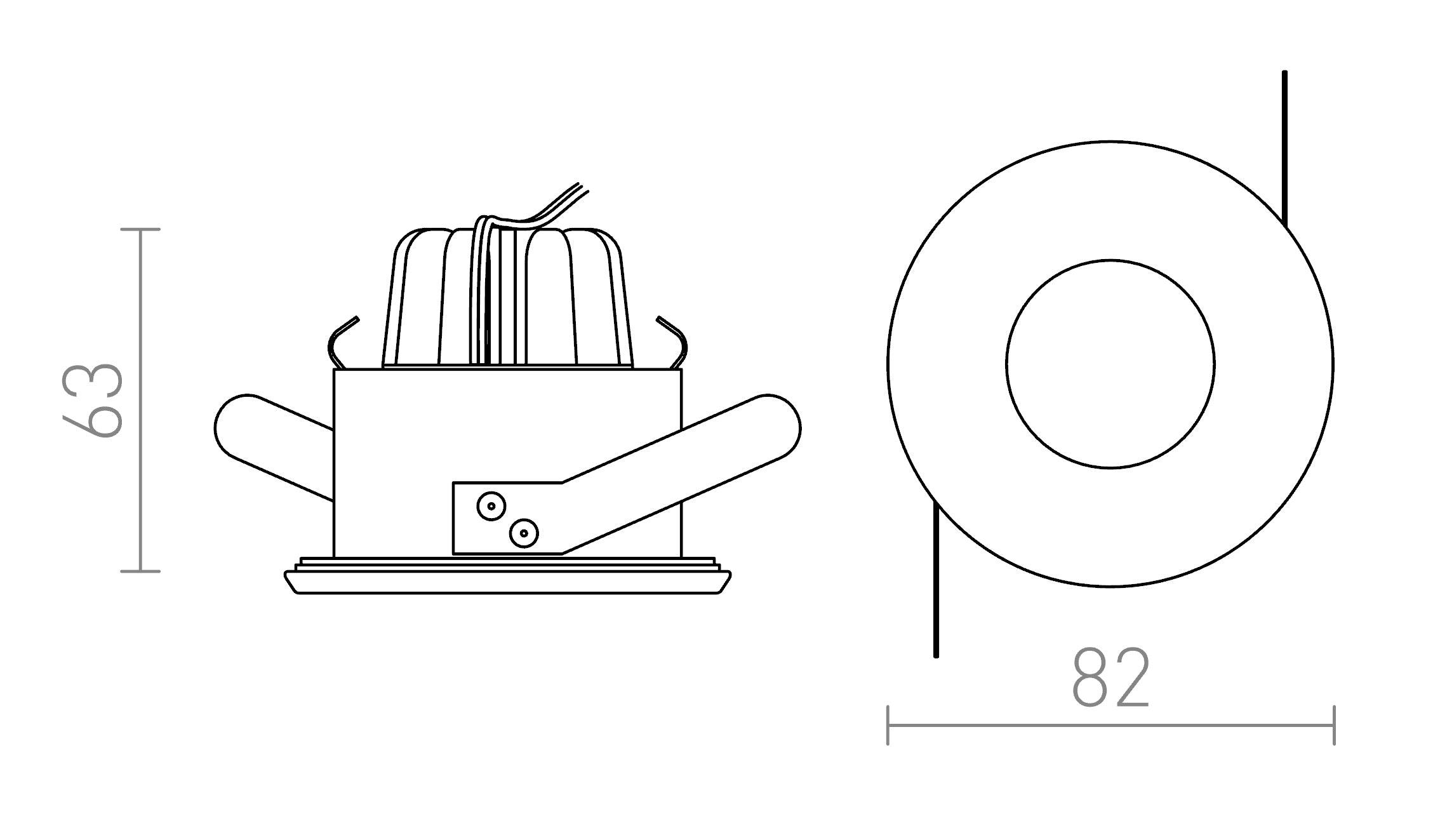 MERGO LED OKRUGLA - Product sketch