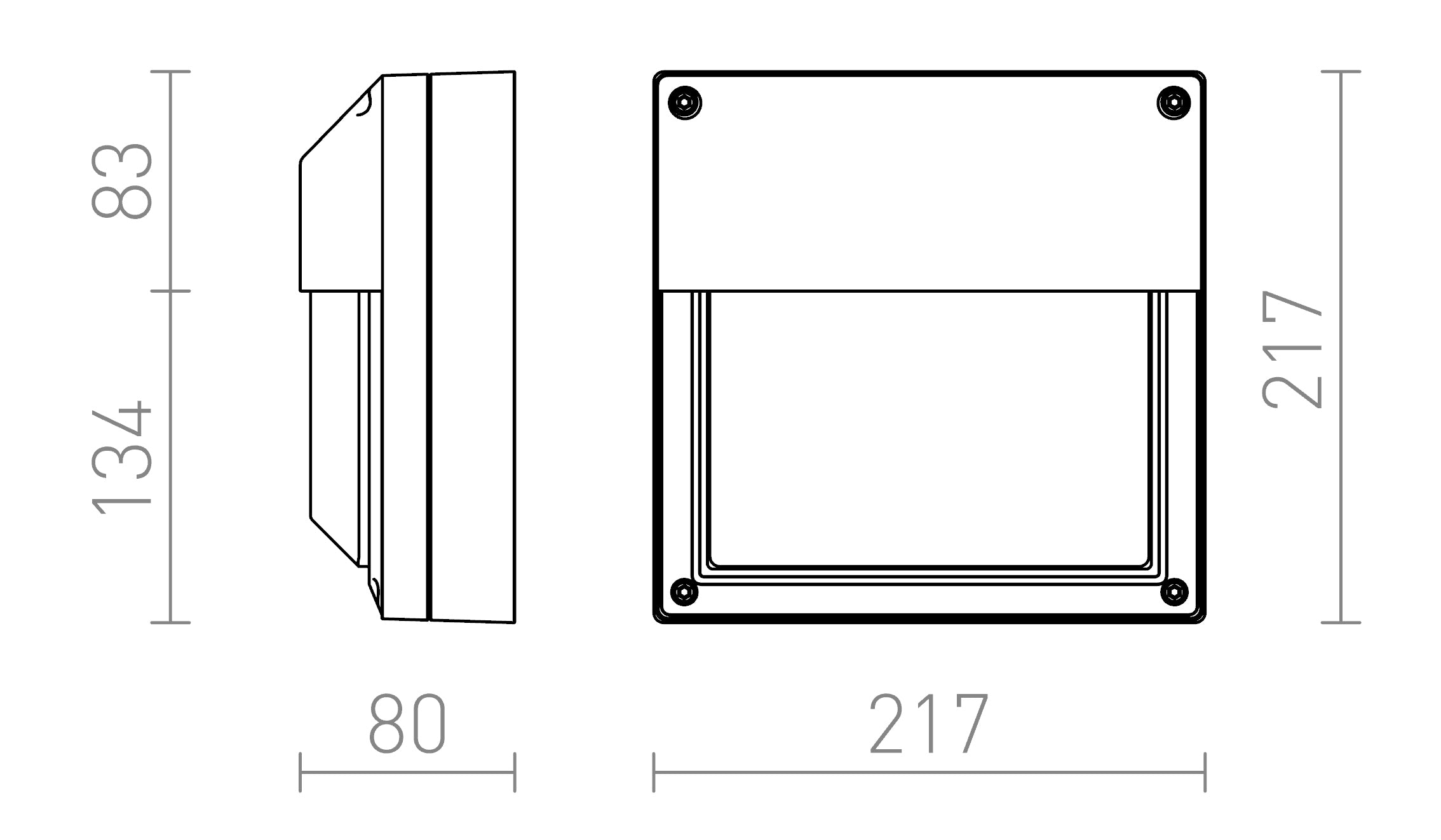 DELTA 215 ZIDNA - Product sketch