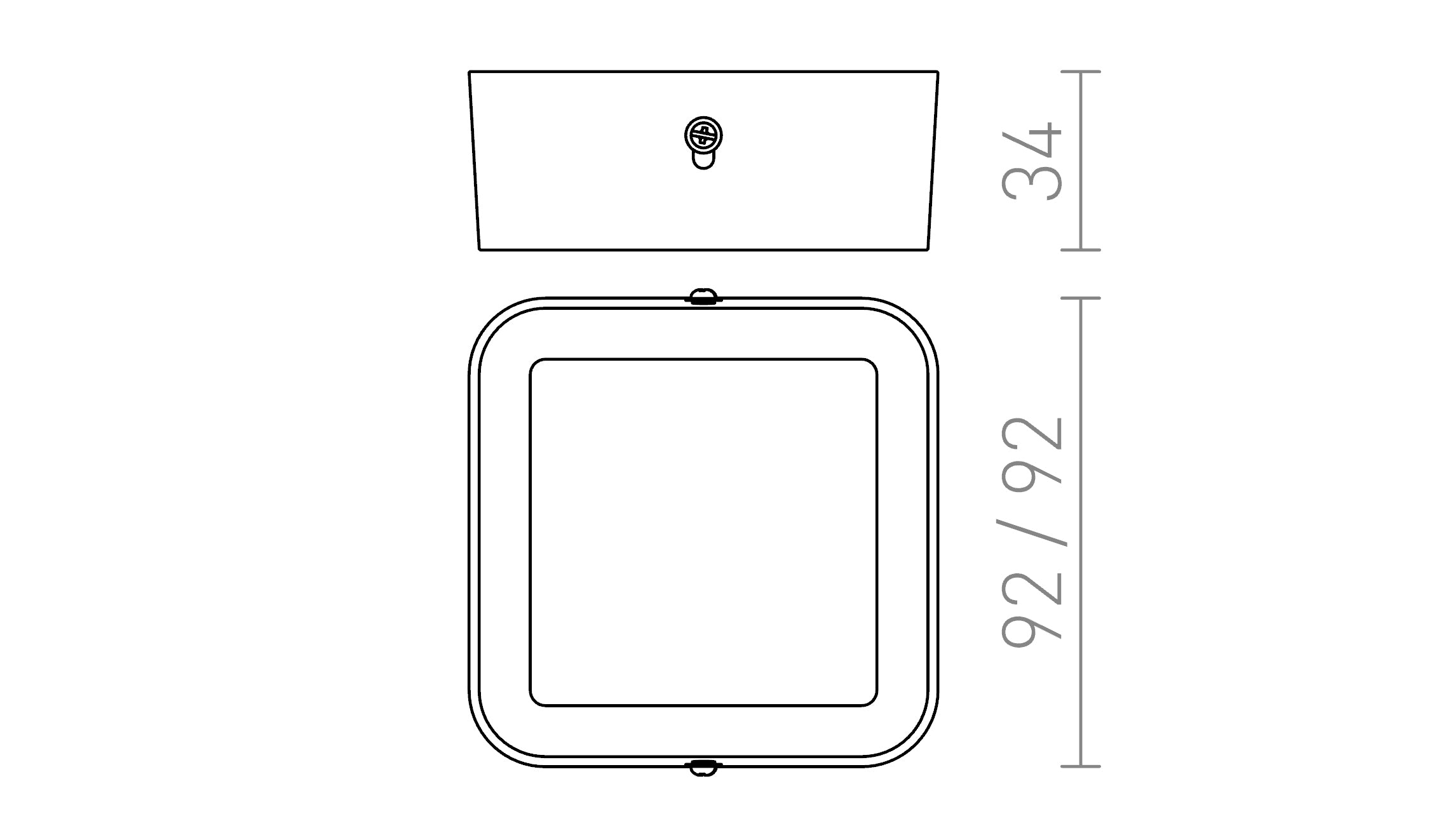 HUE SQ 9 STROPNA - Product sketch