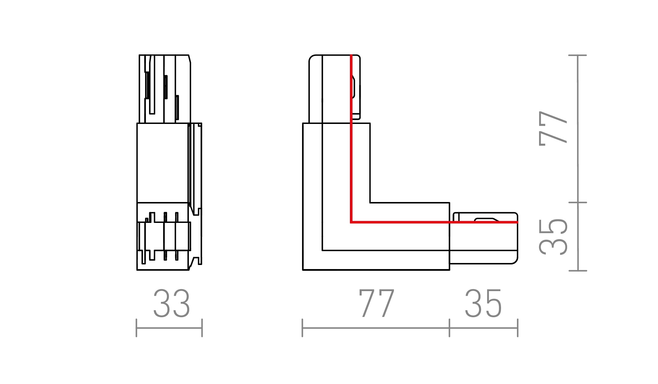EUTRAC L KONEKTOR UNUTRAŠNJI - Product sketch