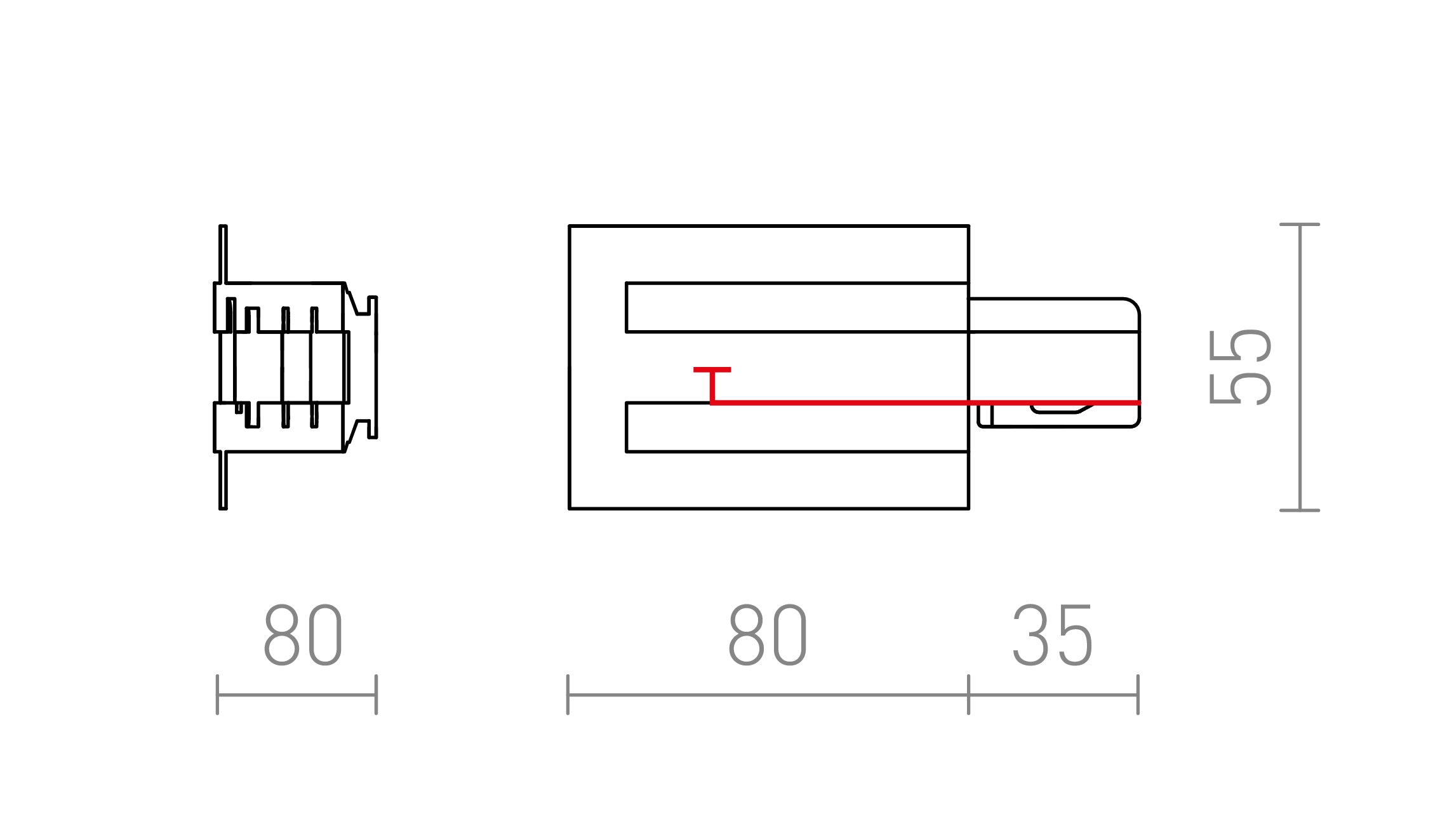 EUTRAC NAPAJANJE (LIJEVO) ZA UGRADNU STAZU - Product sketch