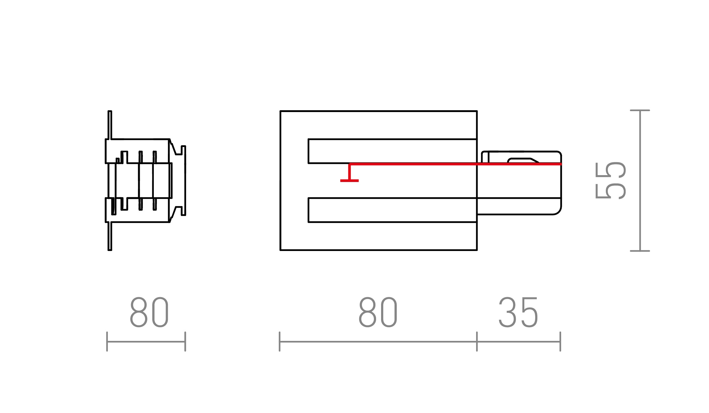 EUTRAC NAPAJANJE (DESNO) ZA UGRADNU STAZU  - Product sketch
